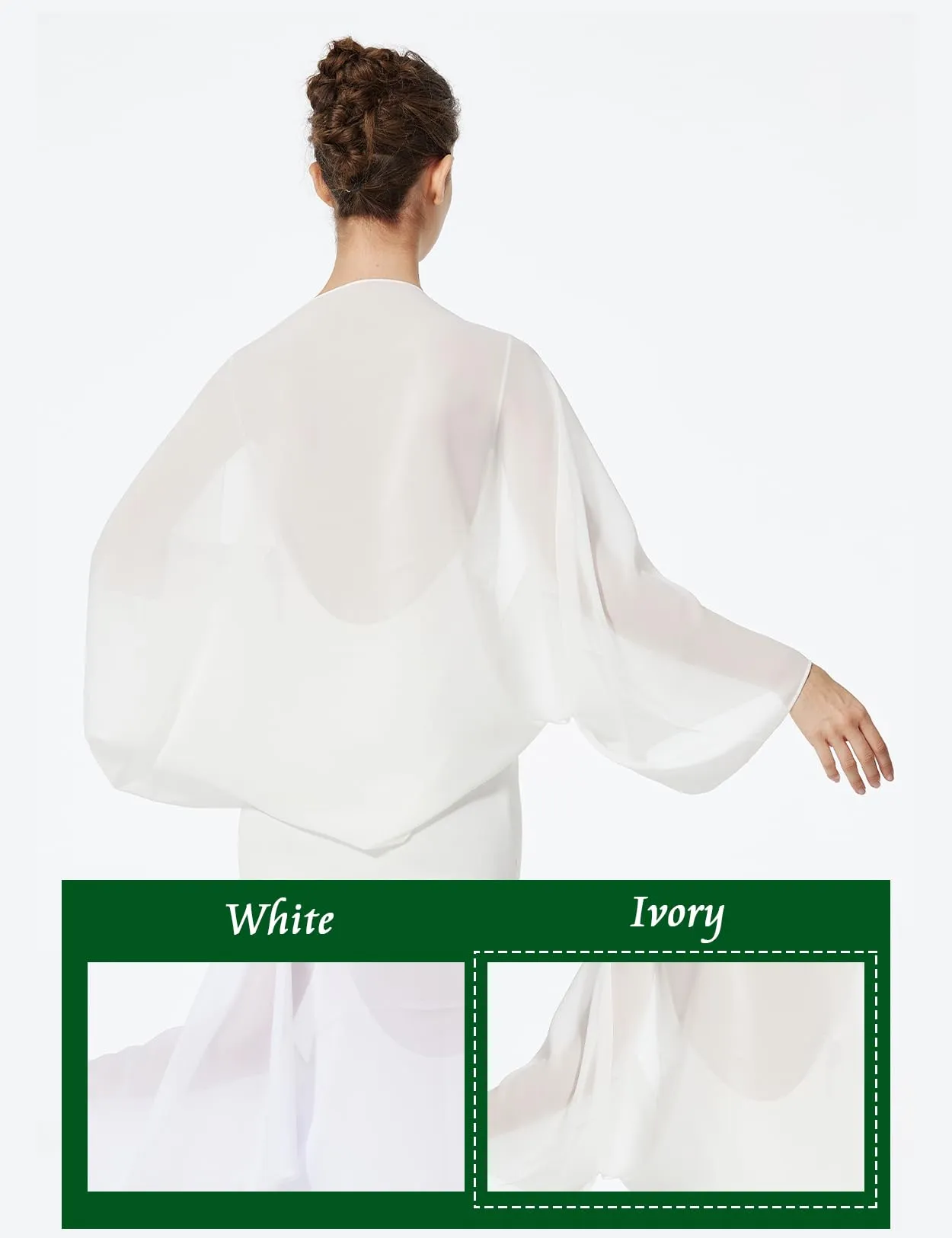 BEAUTELICATE Scialle Coprispalle in Chiffon per Donna - immagine 2