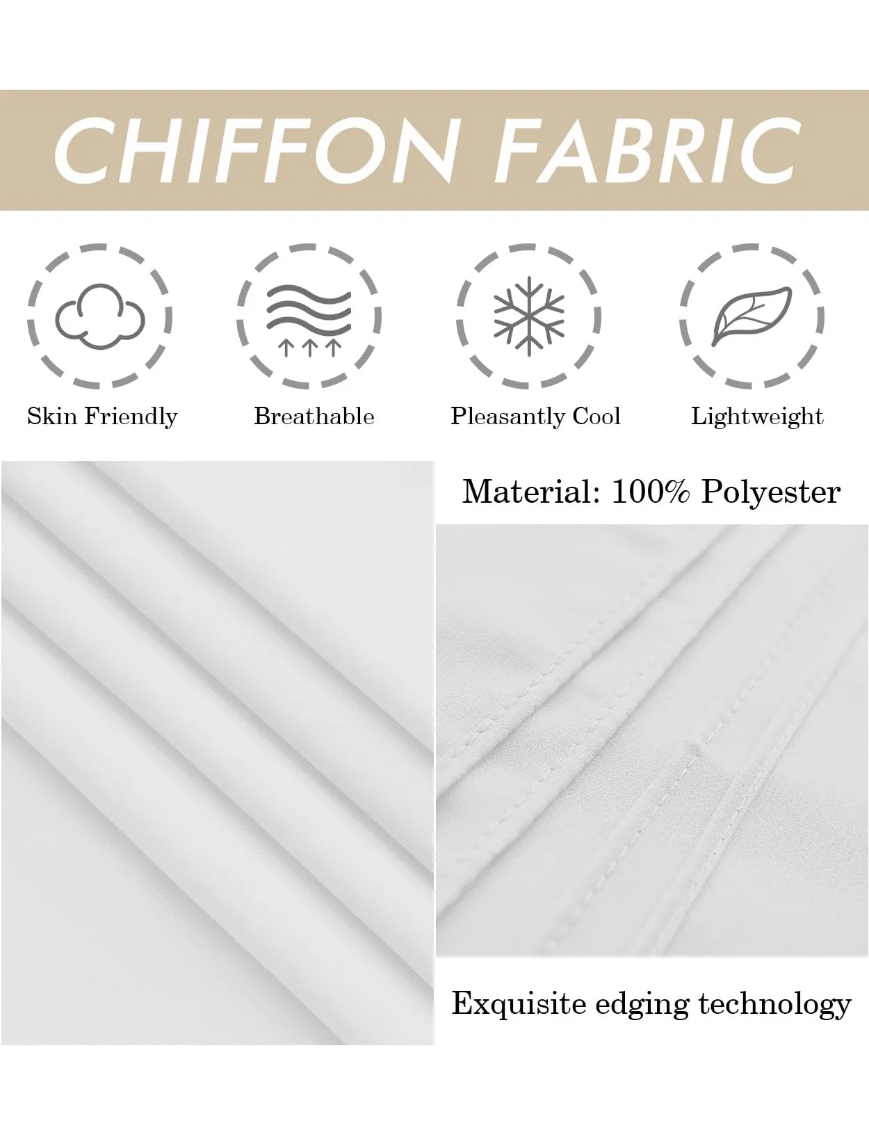 BEAUTELICATE Scialle Coprispalle in Chiffon per Donna - immagine 6