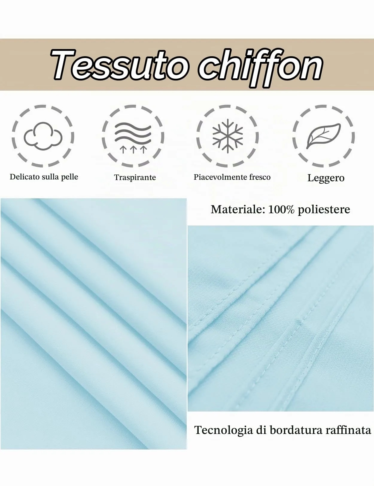 BEAUTELICATE Scialle Coprispalle Elegante Donna in Chiffon per Sposa e Cerimonia - immagine 4