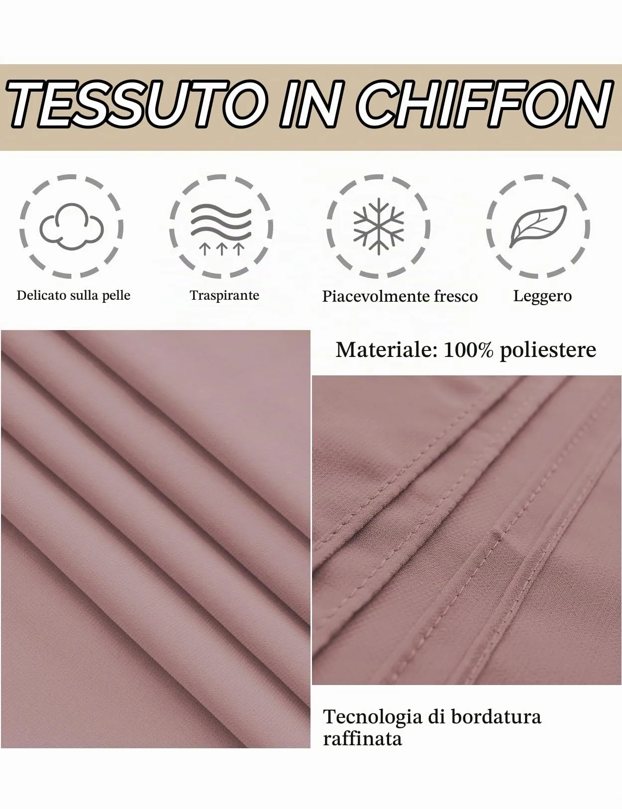 BEAUTELICATE Scialle Coprispalle in Chiffon per Donna - immagine 4