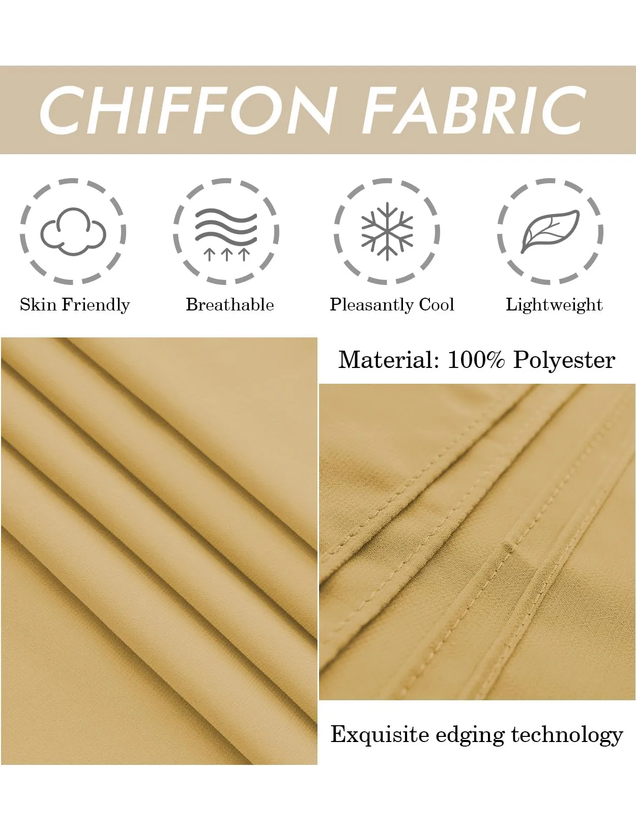 BEAUTELICATE Scialle Coprispalle in Chiffon per Donna - immagine 5
