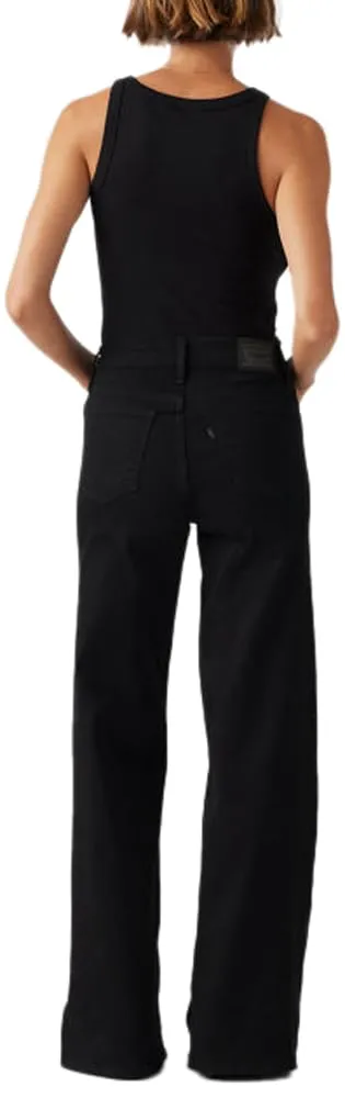 Levi's 318 Shaping Wide Leg Jeans, Soft Black, 26W / 32L - immagine 4