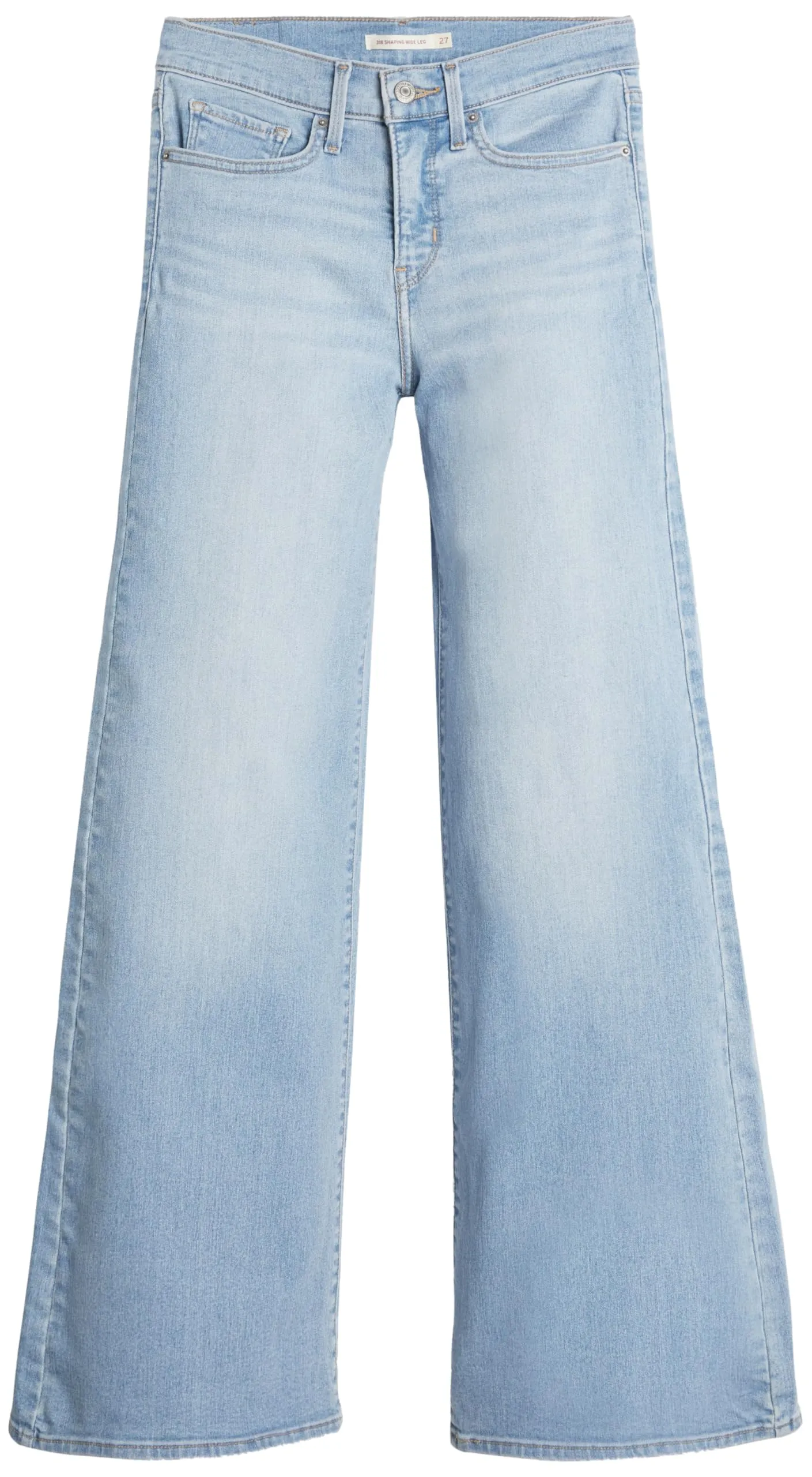 Levi's 318 Shaping Wide Leg Jeans for Women, Tall Glass of Water, 29W x 34L - immagine 6