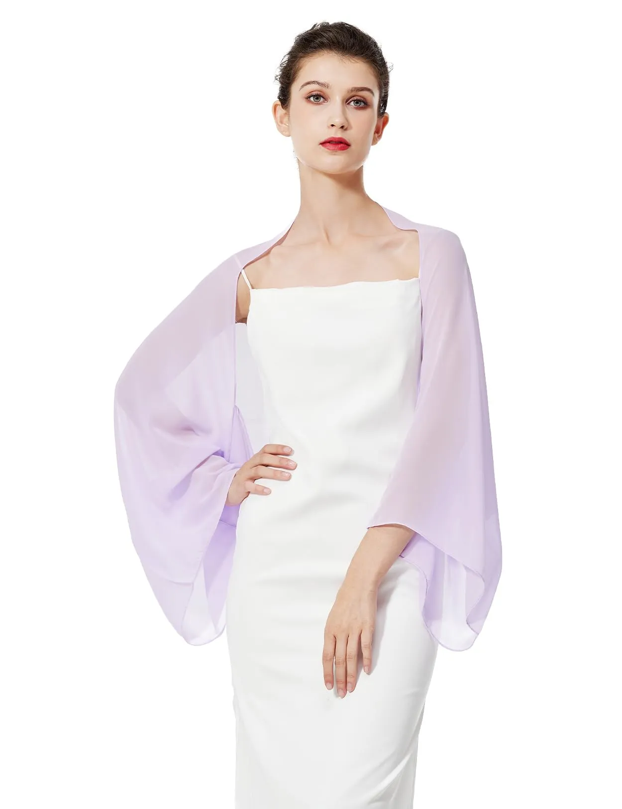 BEAUTELICATE Scialle Coprispalle Elegante in Chiffon per Donna - immagine 1
