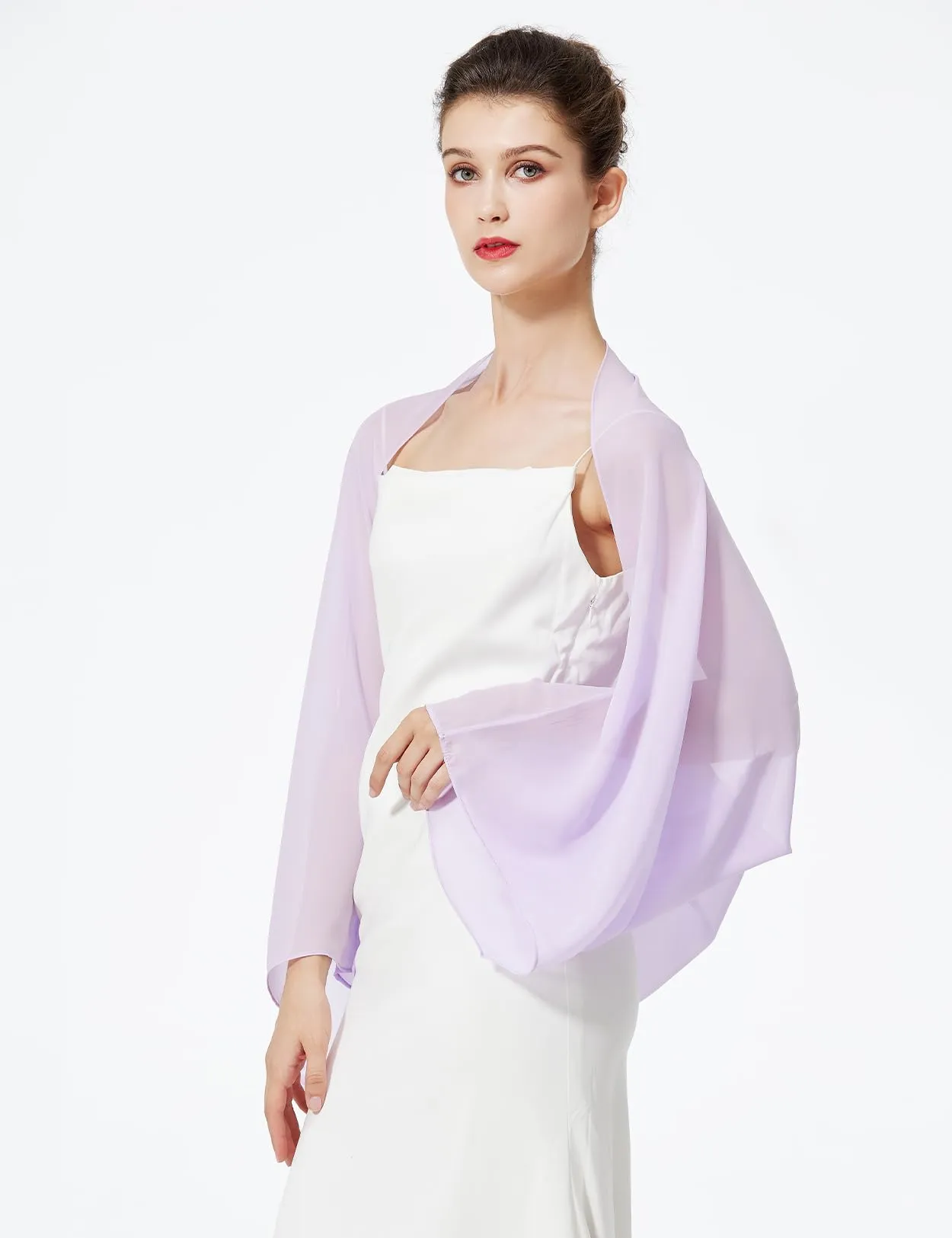 BEAUTELICATE Scialle Coprispalle Elegante in Chiffon per Donna - immagine 2