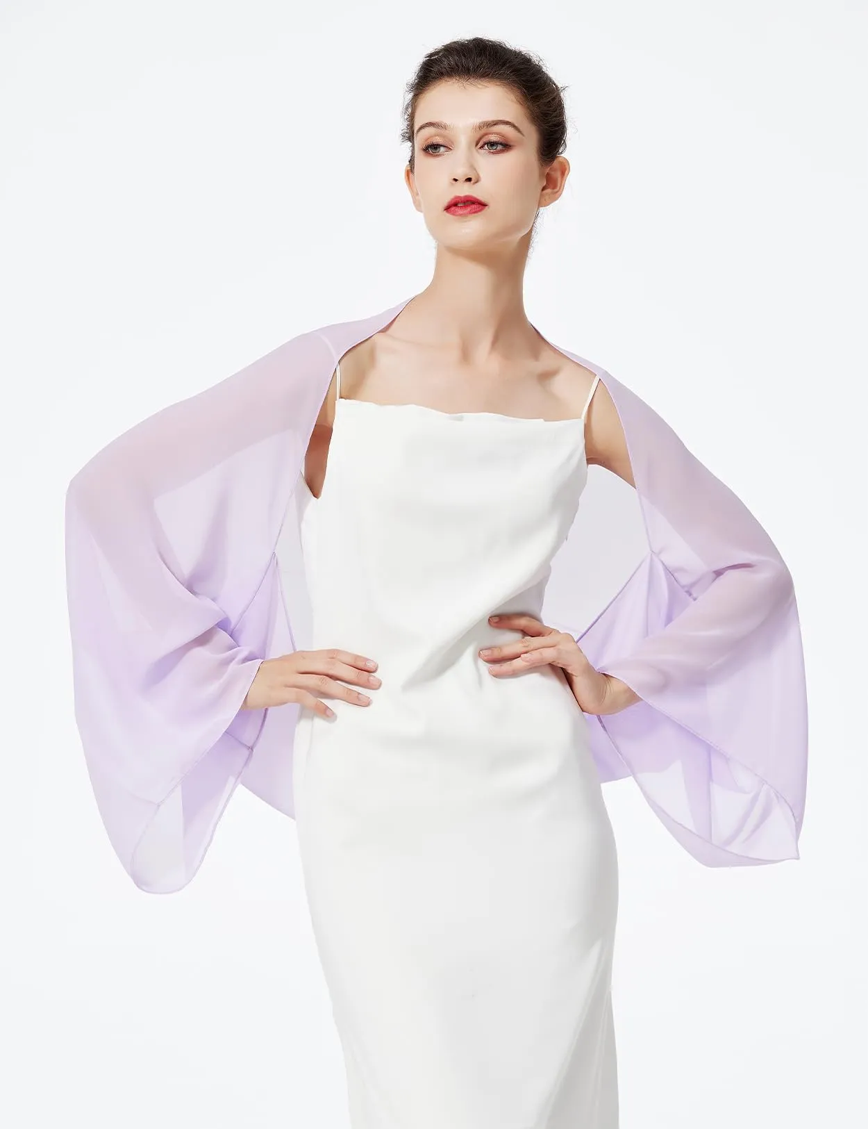 BEAUTELICATE Scialle Coprispalle Elegante in Chiffon per Donna - immagine 4