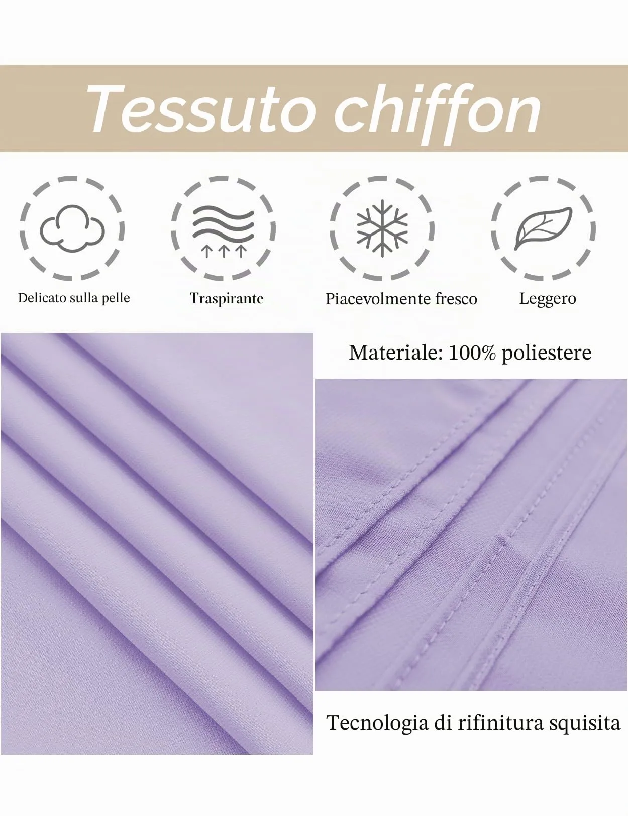 BEAUTELICATE Scialle Coprispalle Elegante in Chiffon per Donna - immagine 5