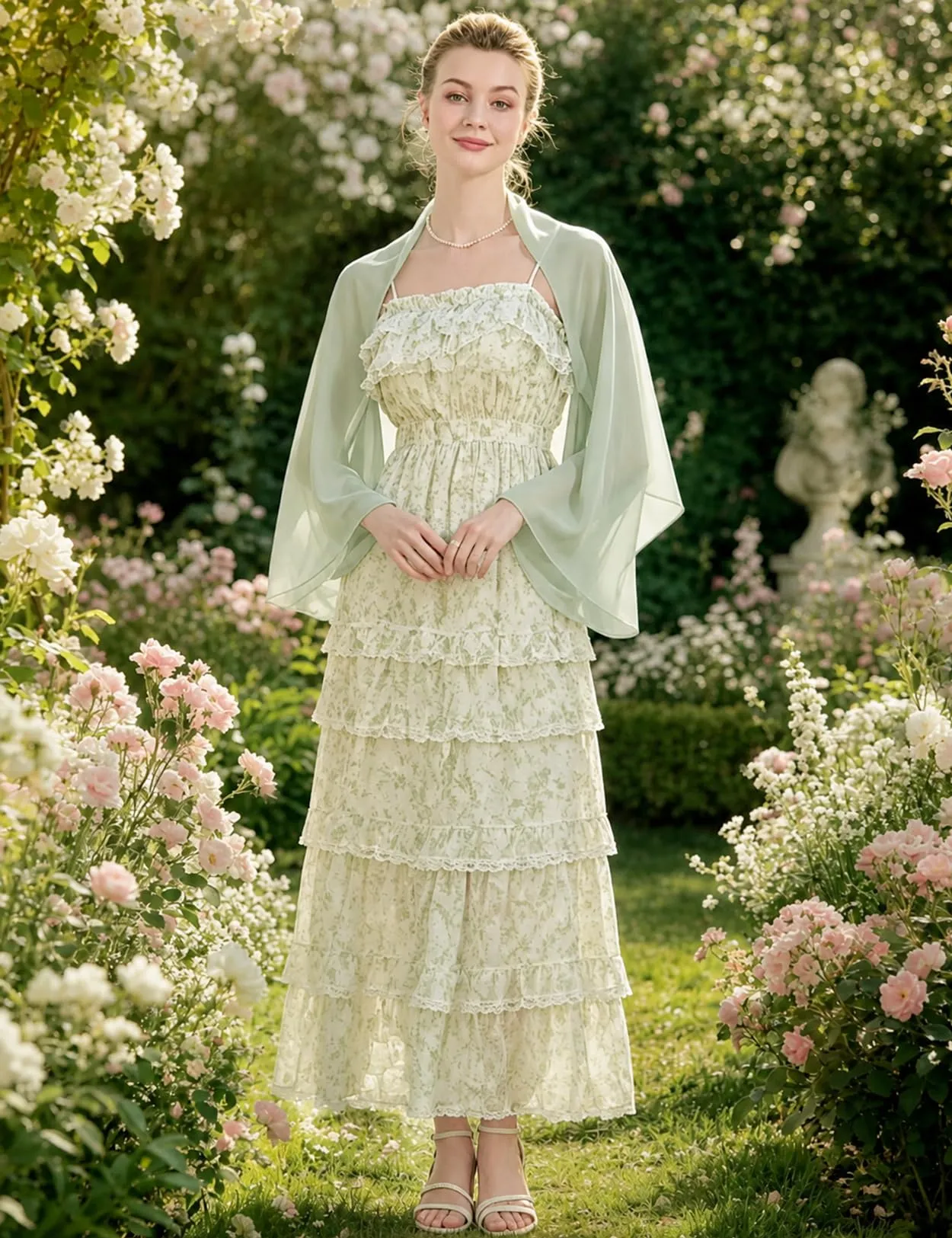 BEAUTELICATE Scialle Coprispalle in Chiffon per Donna - immagine 2