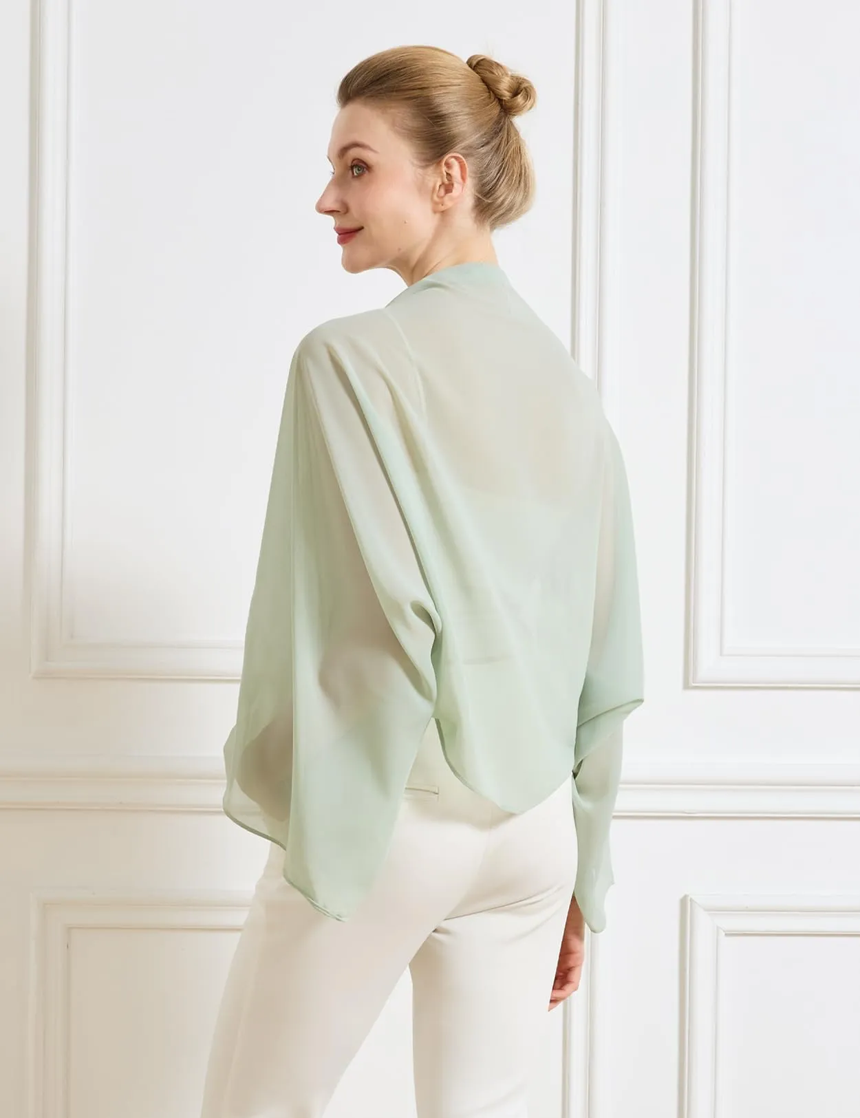 BEAUTELICATE Scialle Coprispalle in Chiffon per Donna - immagine 5
