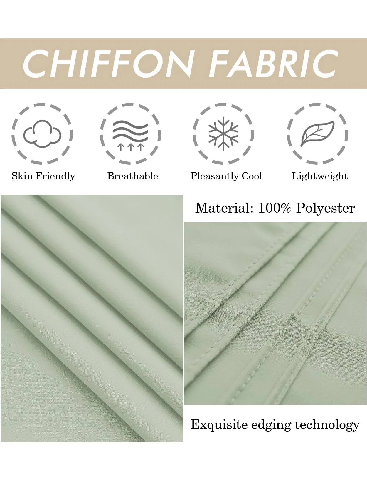 BEAUTELICATE Scialle Coprispalle in Chiffon per Donna - immagine 6