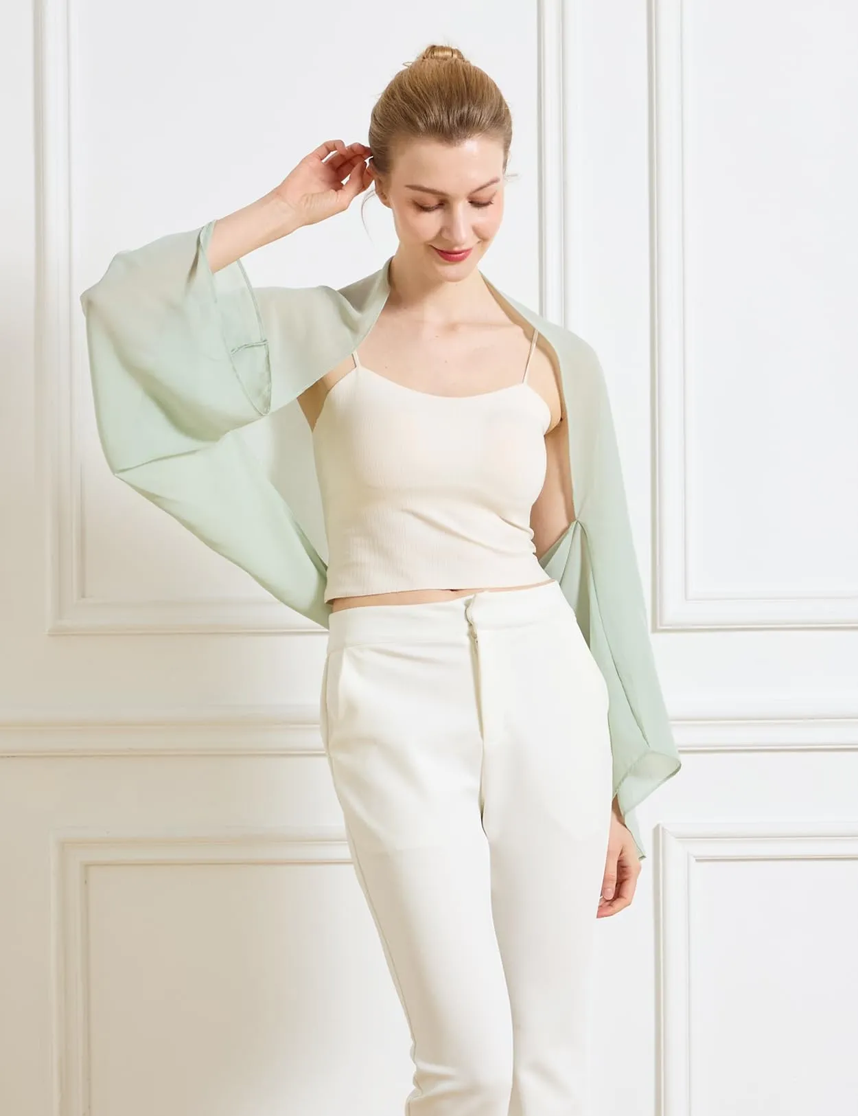 BEAUTELICATE Scialle Coprispalle in Chiffon per Donna - immagine 4