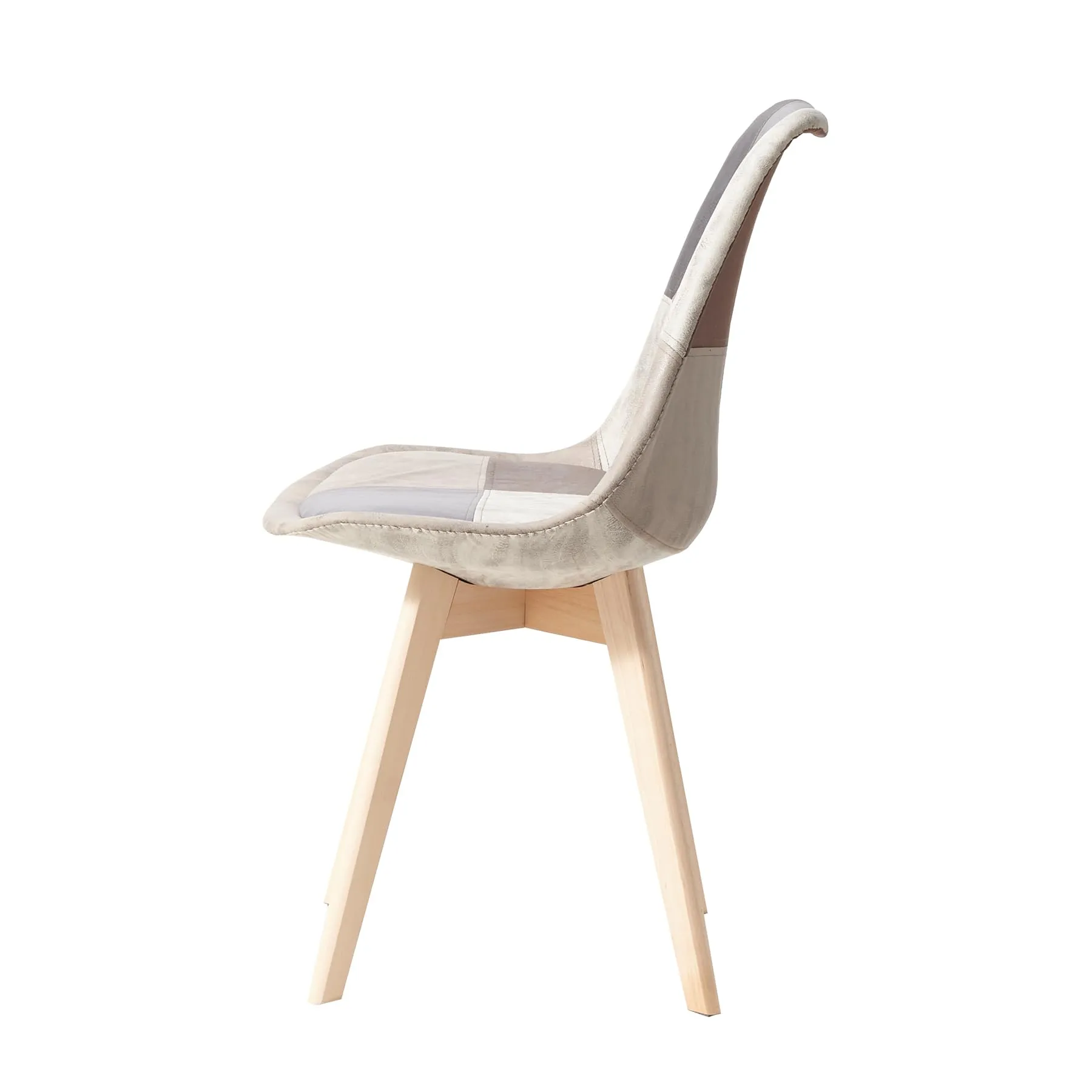 DEYARNA HOME Set di 4 Sedie da Pranzo Imbottite in PU, Marrone - immagine 4