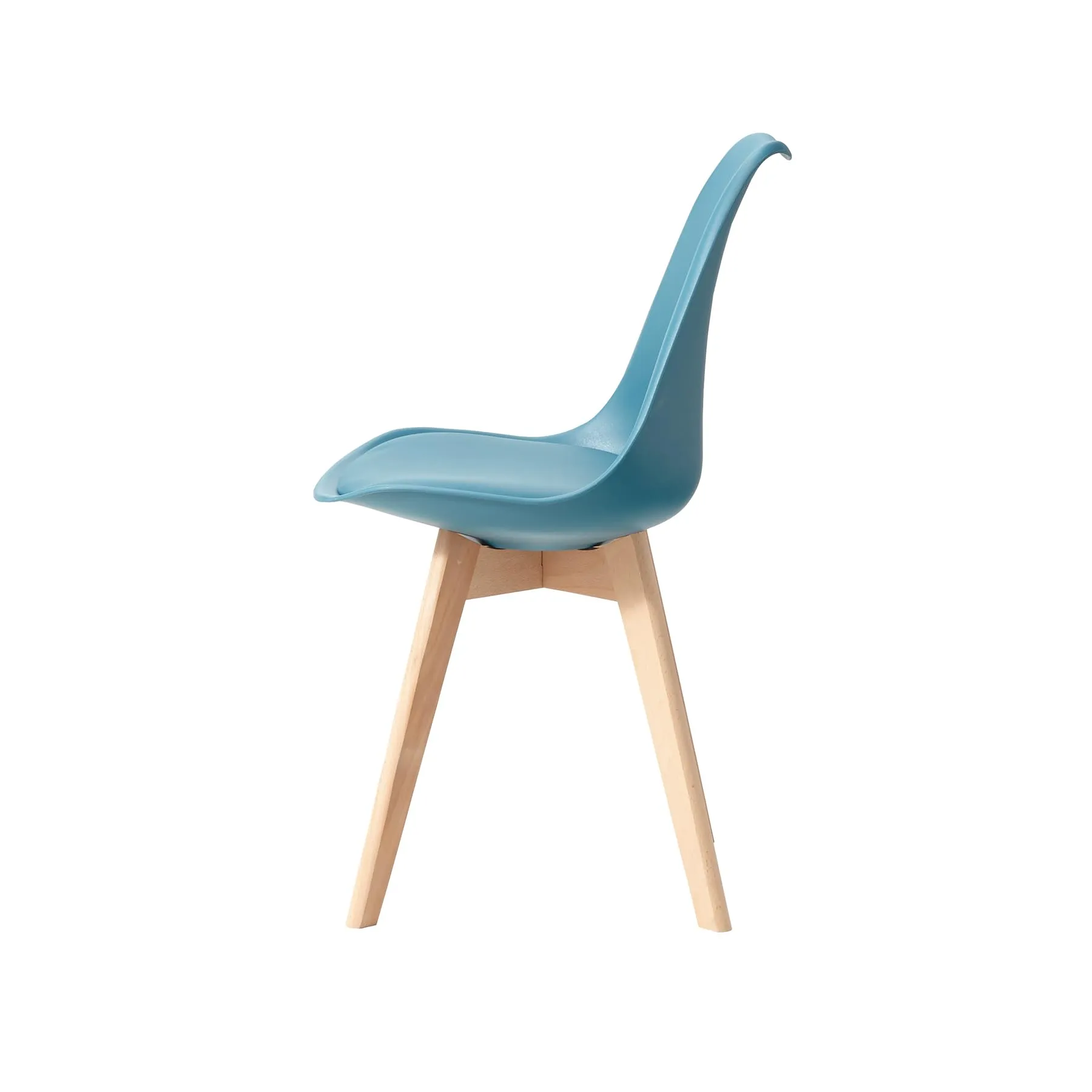 DEYARNA HOME Set di 6 Sedie da Pranzo Moderne Imbottite Scandinave con Gambe in Legno di Faggio, Verde Scuro - immagine 3