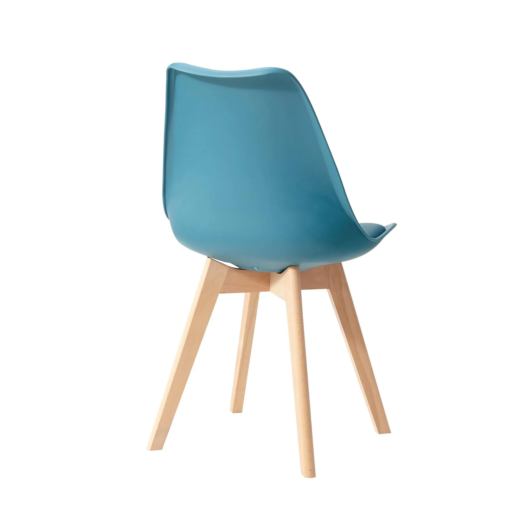 DEYARNA HOME Set di 6 Sedie da Pranzo Moderne Imbottite Scandinave con Gambe in Legno di Faggio, Verde Scuro - immagine 4