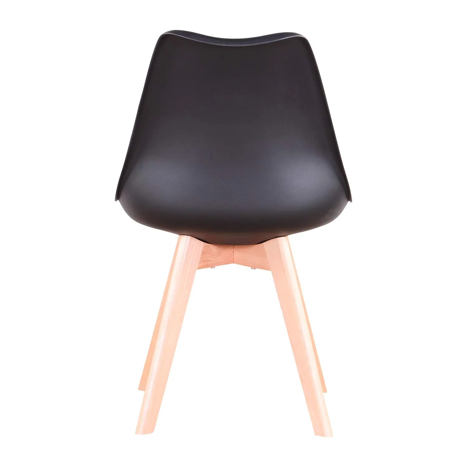 DEYARNA HOME Set di 6 Sedie da Pranzo Moderne, Imbottite, stile Scandinavo con Gambe in Legno di Faggio (Nero) - immagine 5