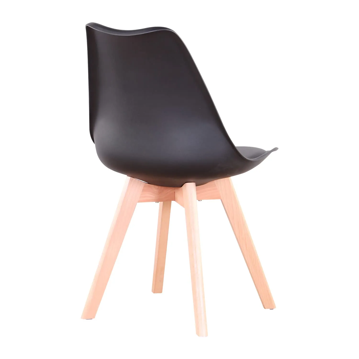 DEYARNA HOME Set di 6 Sedie da Pranzo Moderne, Imbottite, stile Scandinavo con Gambe in Legno di Faggio (Nero) - immagine 8