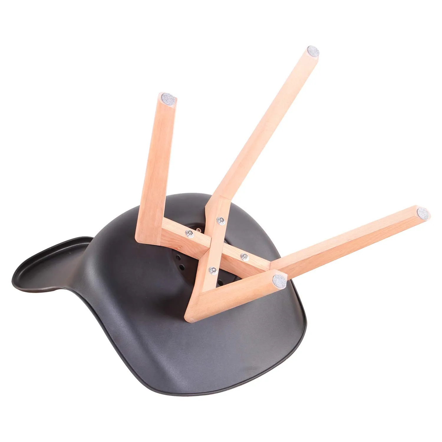 DEYARNA HOME Set di 6 Sedie da Pranzo Moderne, Imbottite, stile Scandinavo con Gambe in Legno di Faggio (Nero) - immagine 9