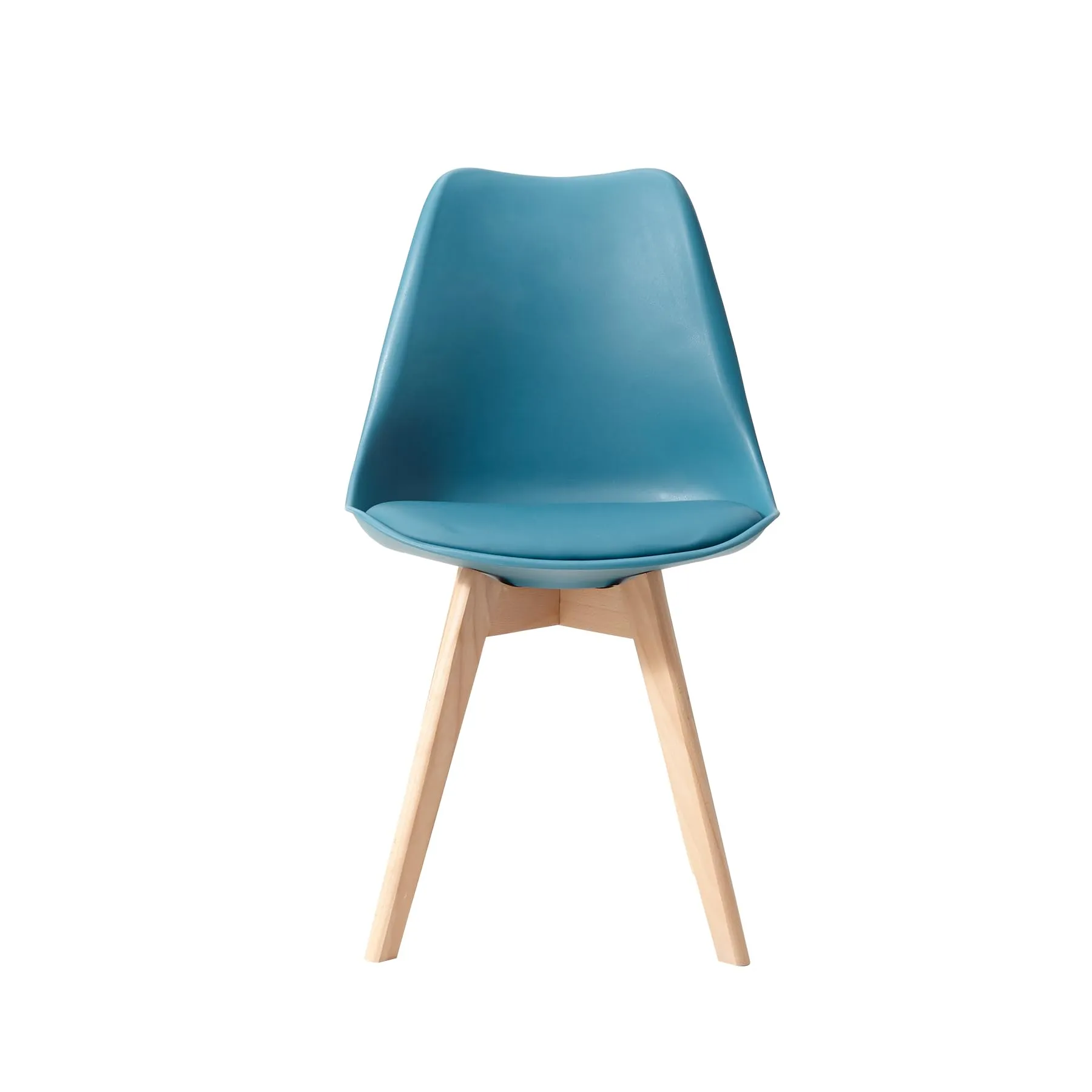 DEYARNA HOME Set di 4 Sedie da Pranzo Moderne in Pelle PU e Legno di Faggio, Verde Scuro - immagine 2