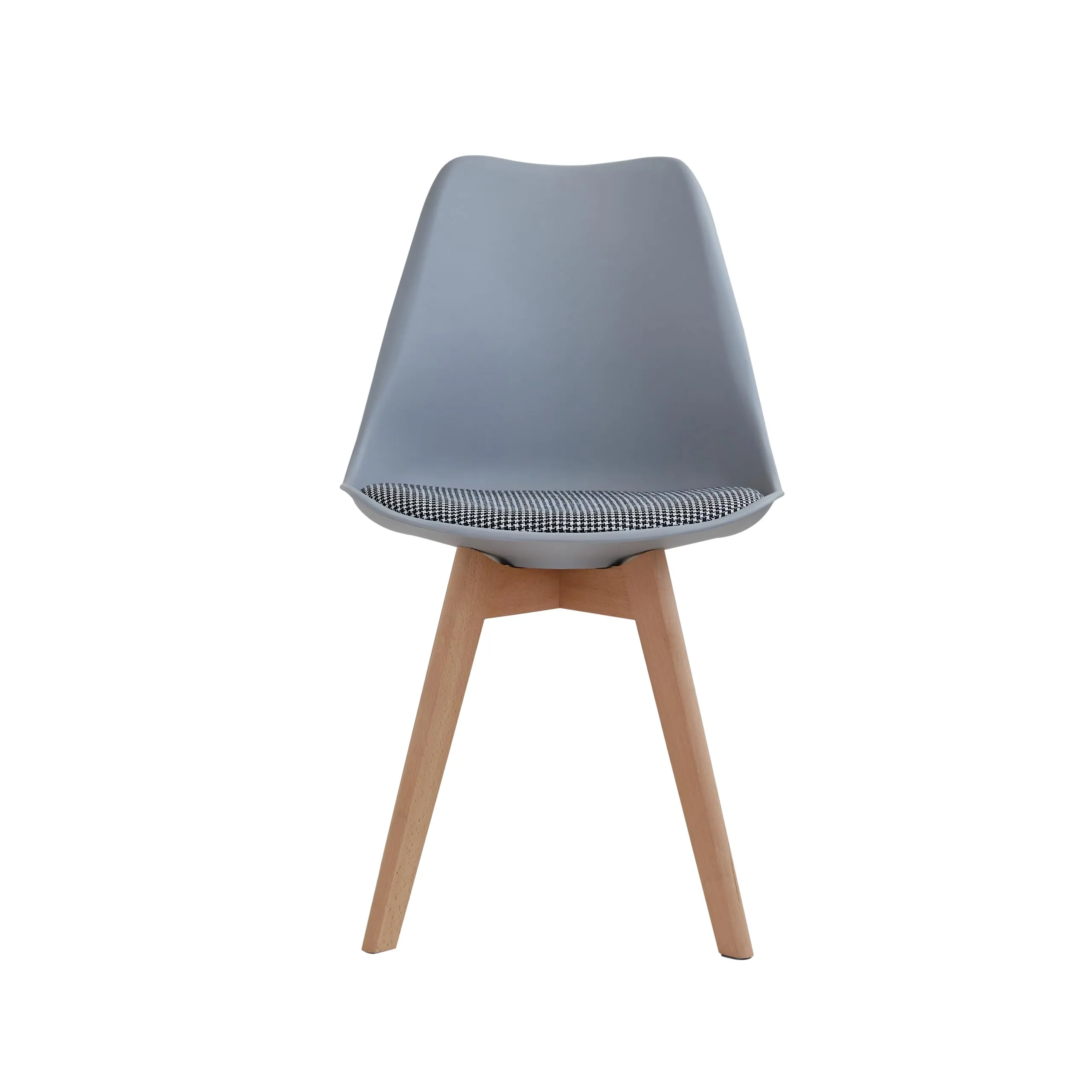 DEYARNA HOME Set di 6 Sedie da Pranzo Scandinave con Cuscino in Tessuto e Gambe in Legno di Faggio, Grigio - immagine 2