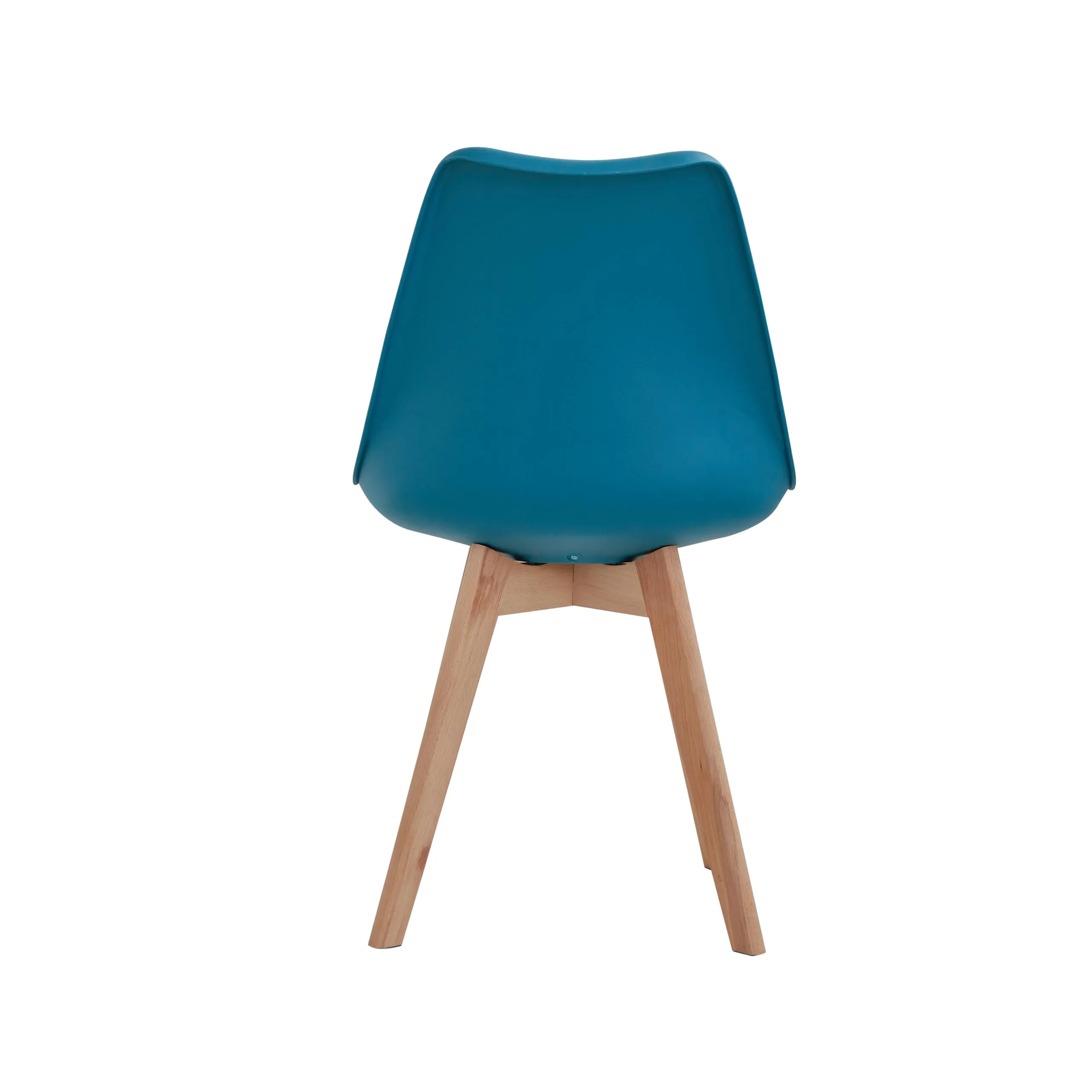 DEYARNA HOME Set di 4 Sedie da Pranzo Moderne in Tessuto Imbottito con Gambe in Legno di Faggio, Verde Scuro - immagine 4