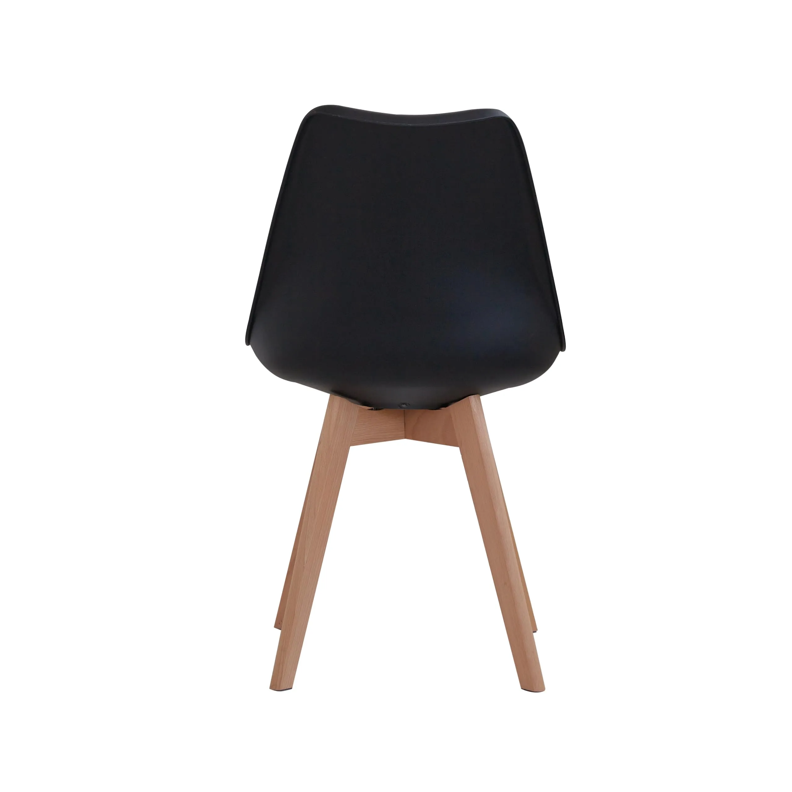 DEYARNA HOME Set di 8 Sedie da Pranzo Moderne in Tessuto Imbottito con Gambe in Legno di Faggio, Nero - immagine 4