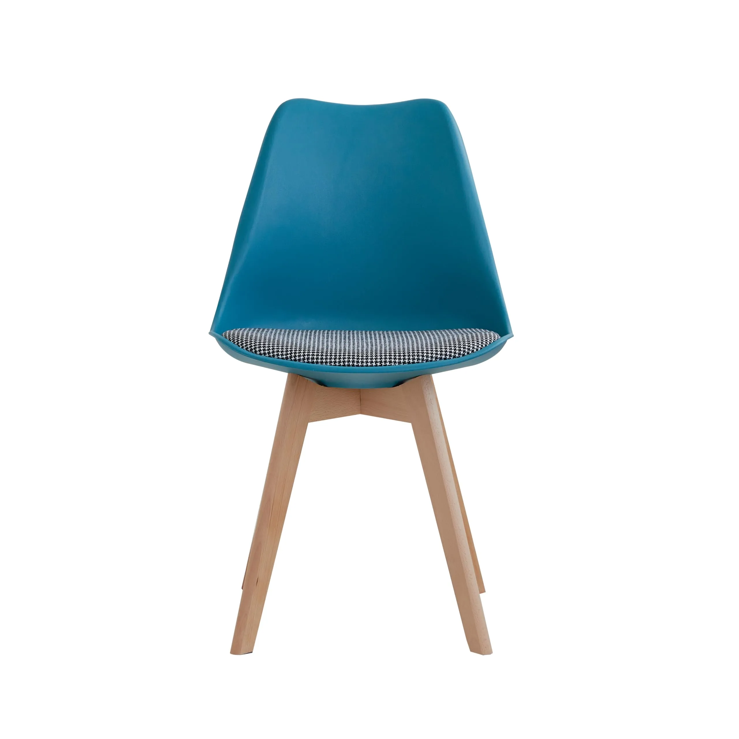 DEYARNA HOME Set di 6 Sedie da Pranzo Moderne in Tessuto con Gambe in Legno di Faggio, Verde Scuro - immagine 2