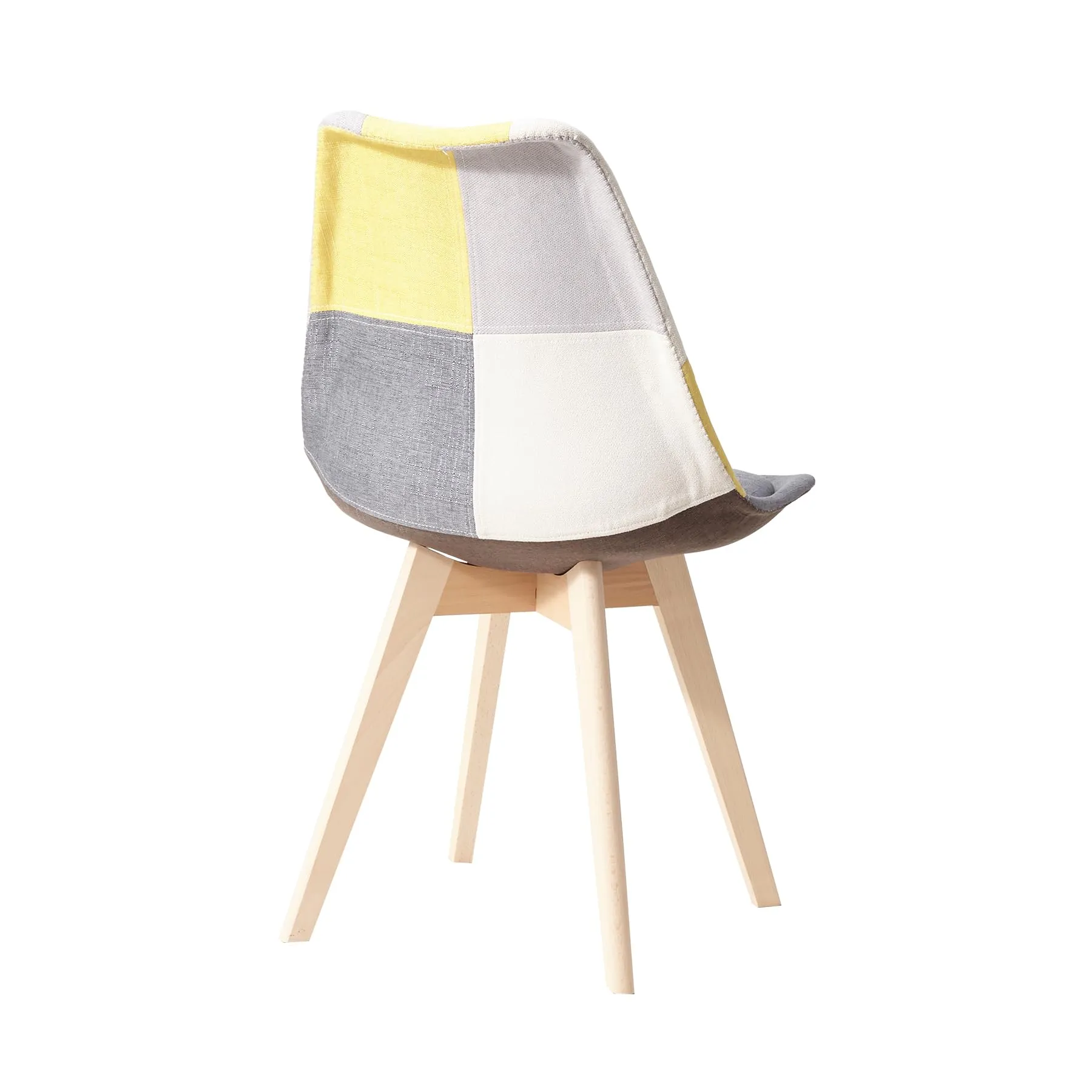 DEYARNA HOME Set di 8 Sedie da Pranzo Imbottite in Lino, Giallo - immagine 4