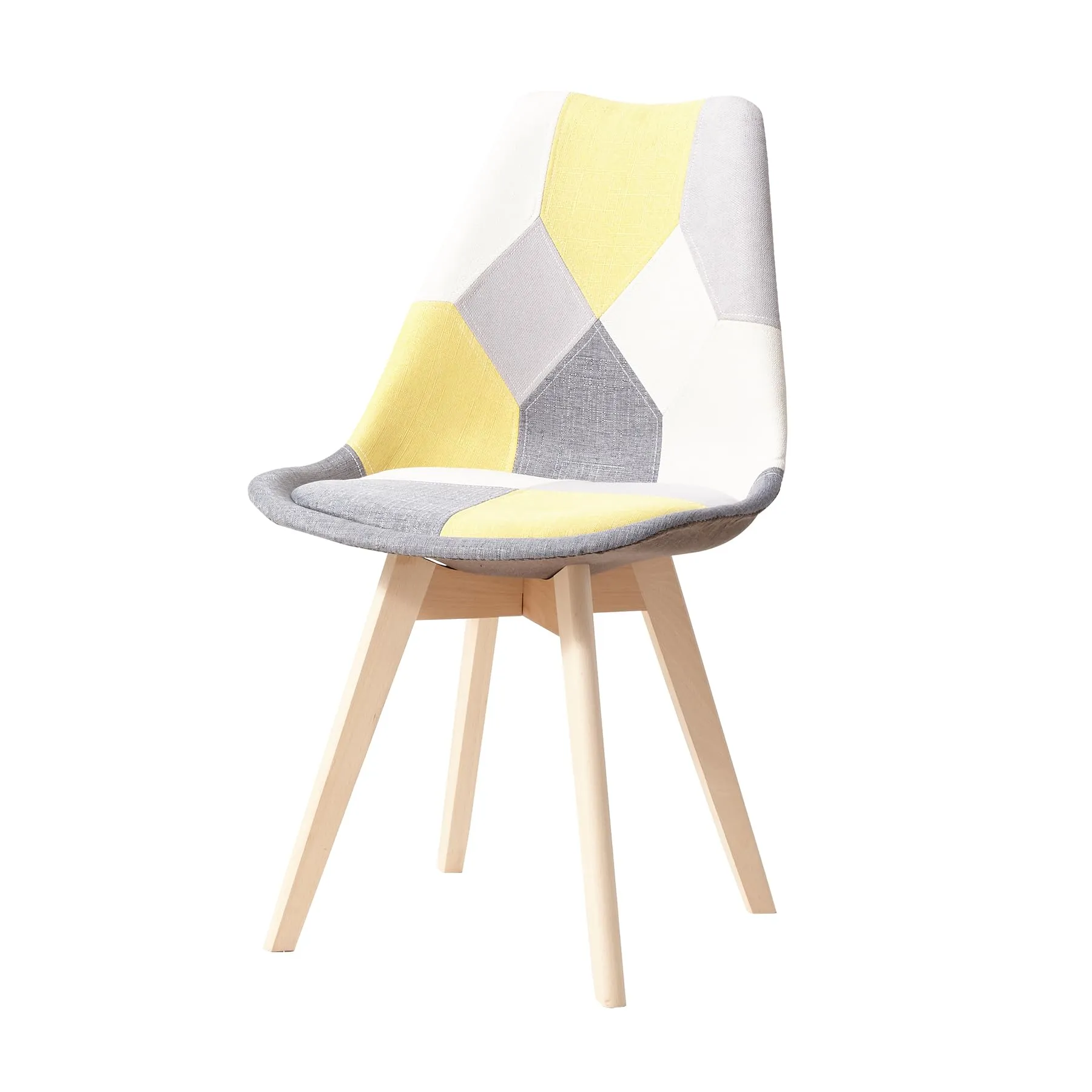DEYARNA HOME Set di 8 Sedie da Pranzo Imbottite in Lino, Giallo - immagine 5