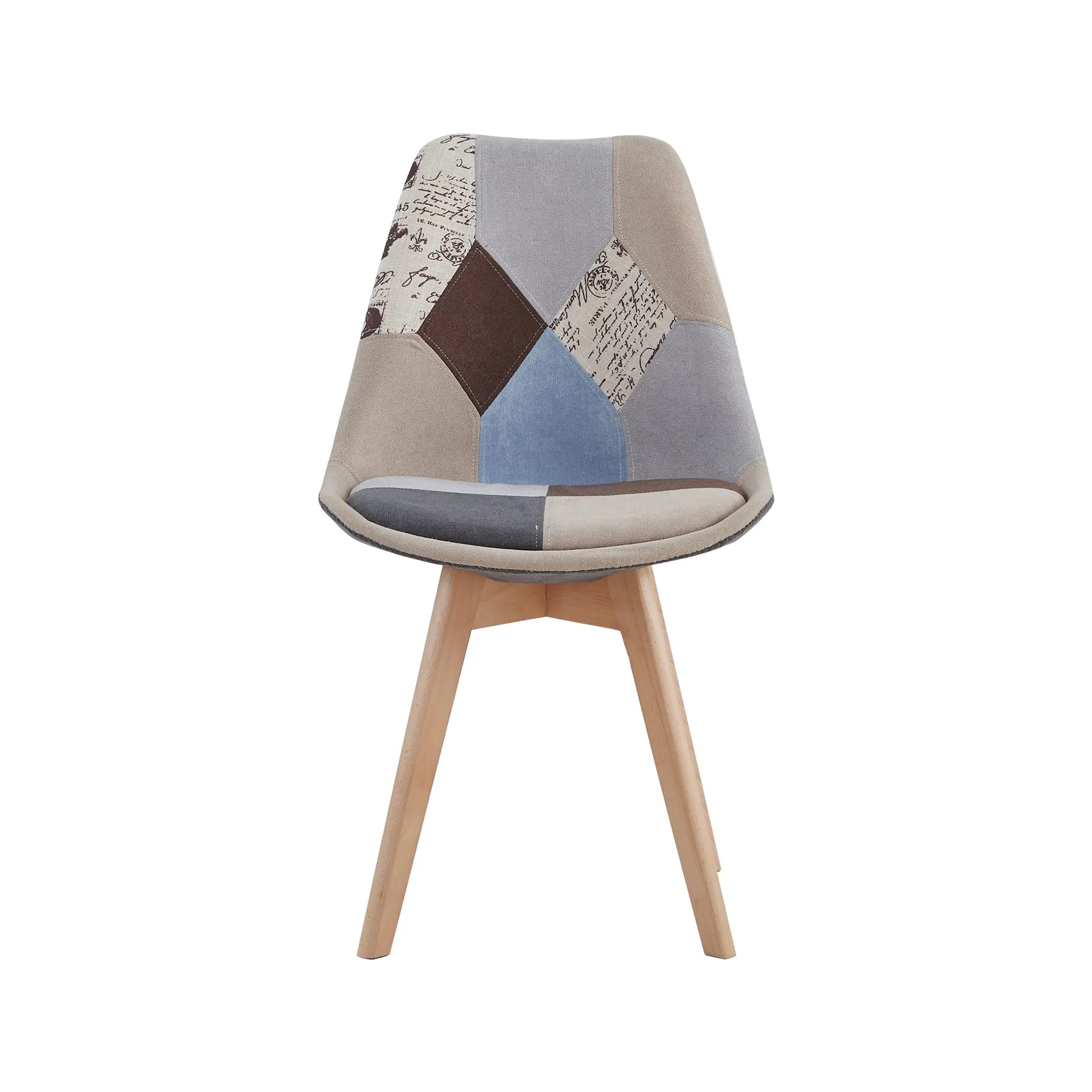 DEYARNA HOME Set di 6 Sedie da Pranzo Imbottite in Lino, Grigio - immagine 2
