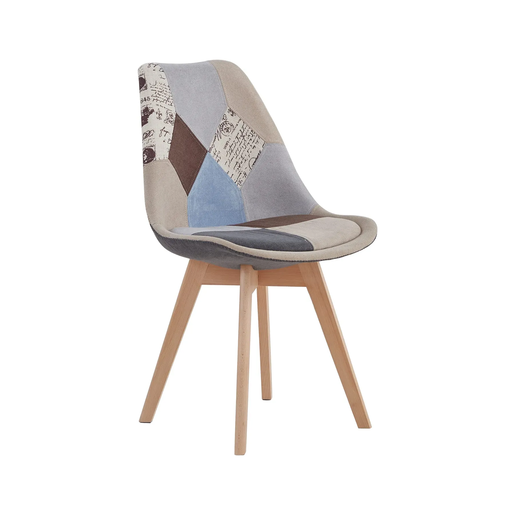 DEYARNA HOME Set di 6 Sedie da Pranzo Imbottite in Lino, Grigio - immagine 3