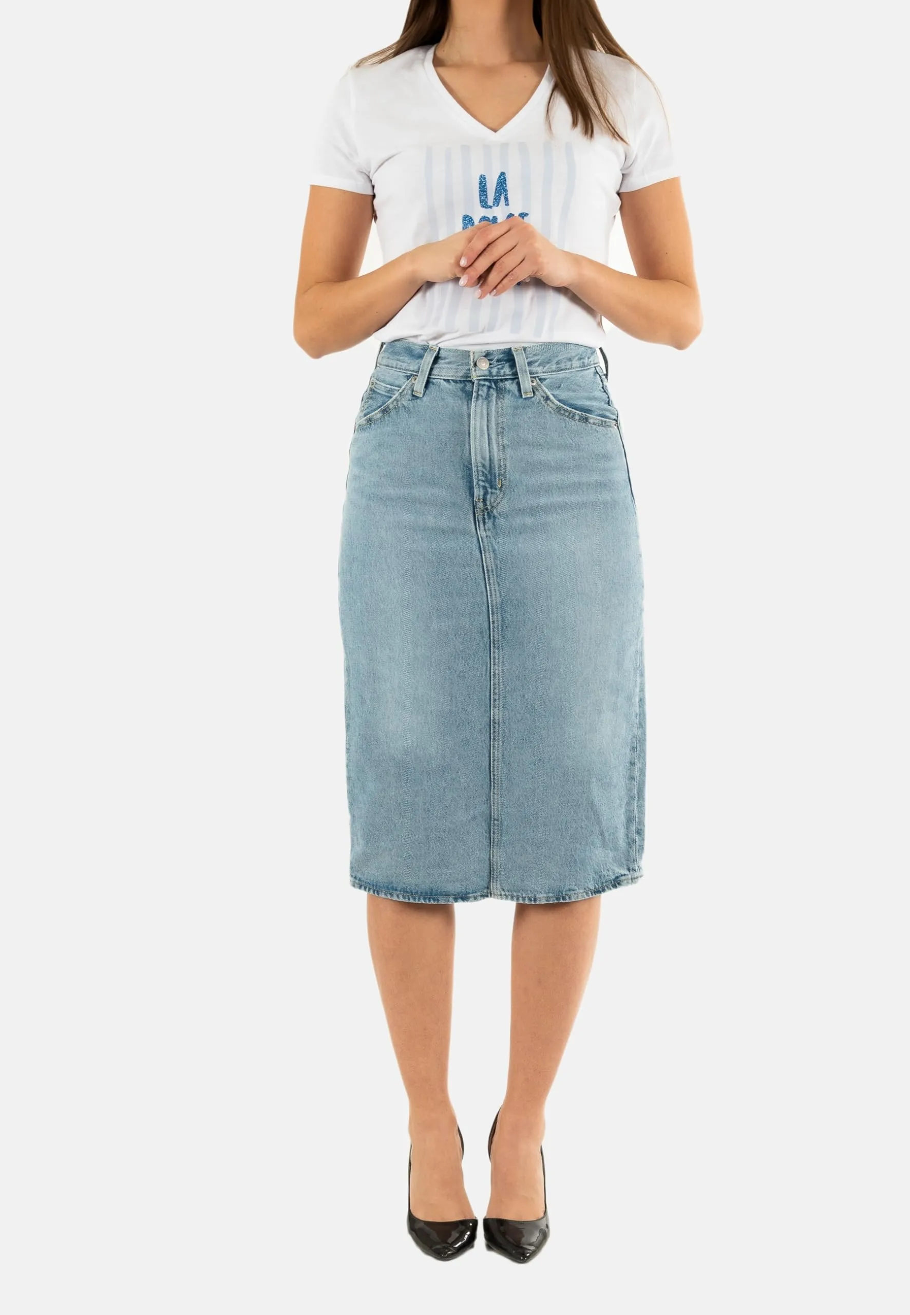 Levi's HR Back Slit Riveting Clean Hem 30W - immagine 2