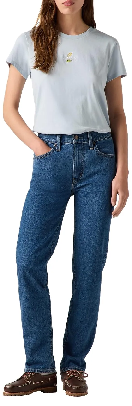 Levi's 724 High Rise Straight Jeans Donna, Mosey Mid Stone, 27W / 28L - immagine 1