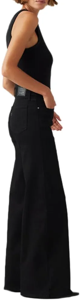 Levi's 318 Shaping Wide Leg Jeans, Soft Black, 33W / 32L - immagine 2