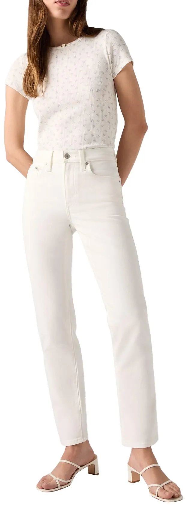 Levi's 724 High Rise Straight Jeans Donna - Cloud Dancer - 32W / 32L - immagine 6
