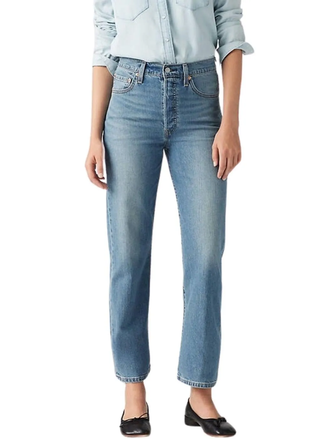 Levi's Ribcage Straight Ankle Jeans, Cool Invite, 26W / 27L - immagine 4