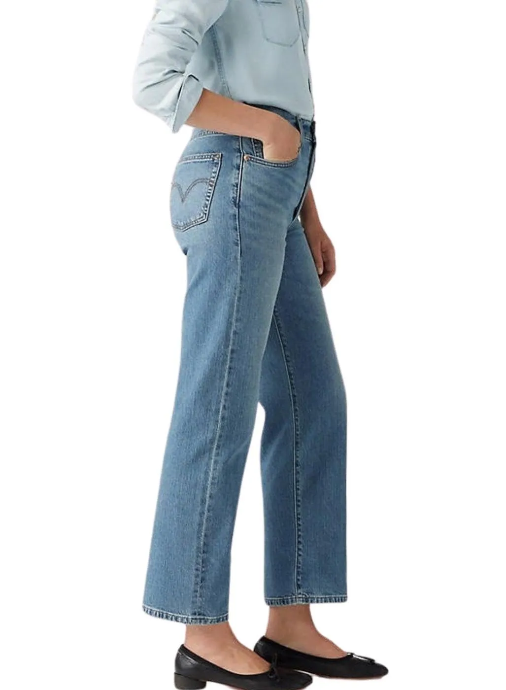 Levi's Ribcage Straight Ankle Jeans - Cool Invite, 34W / 29L - immagine 3