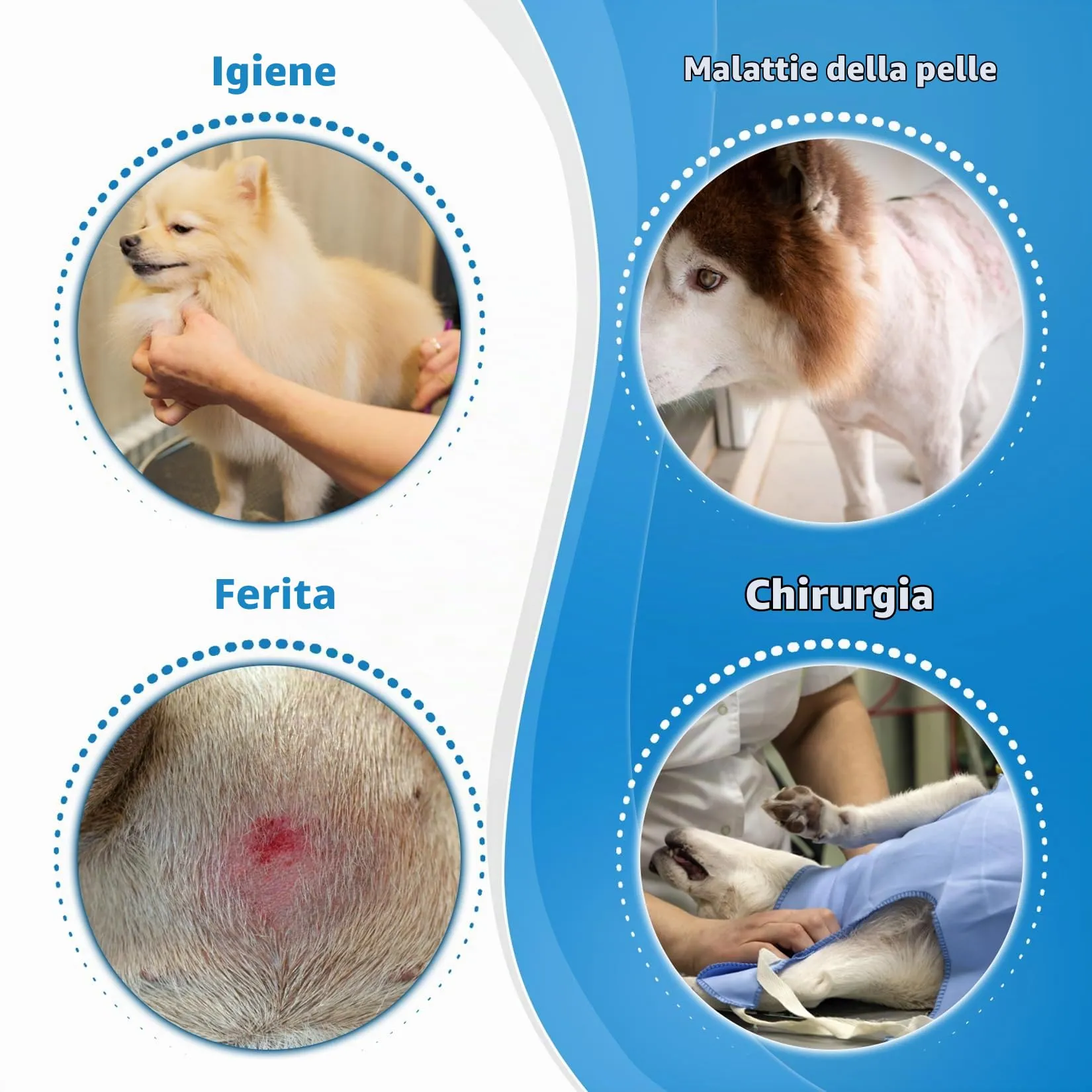 ICOYEA Collare Elisabettiano Morbido Traspirante per Cani e Gatti, Recupero Postoperatorio, Size 7 - immagine 5