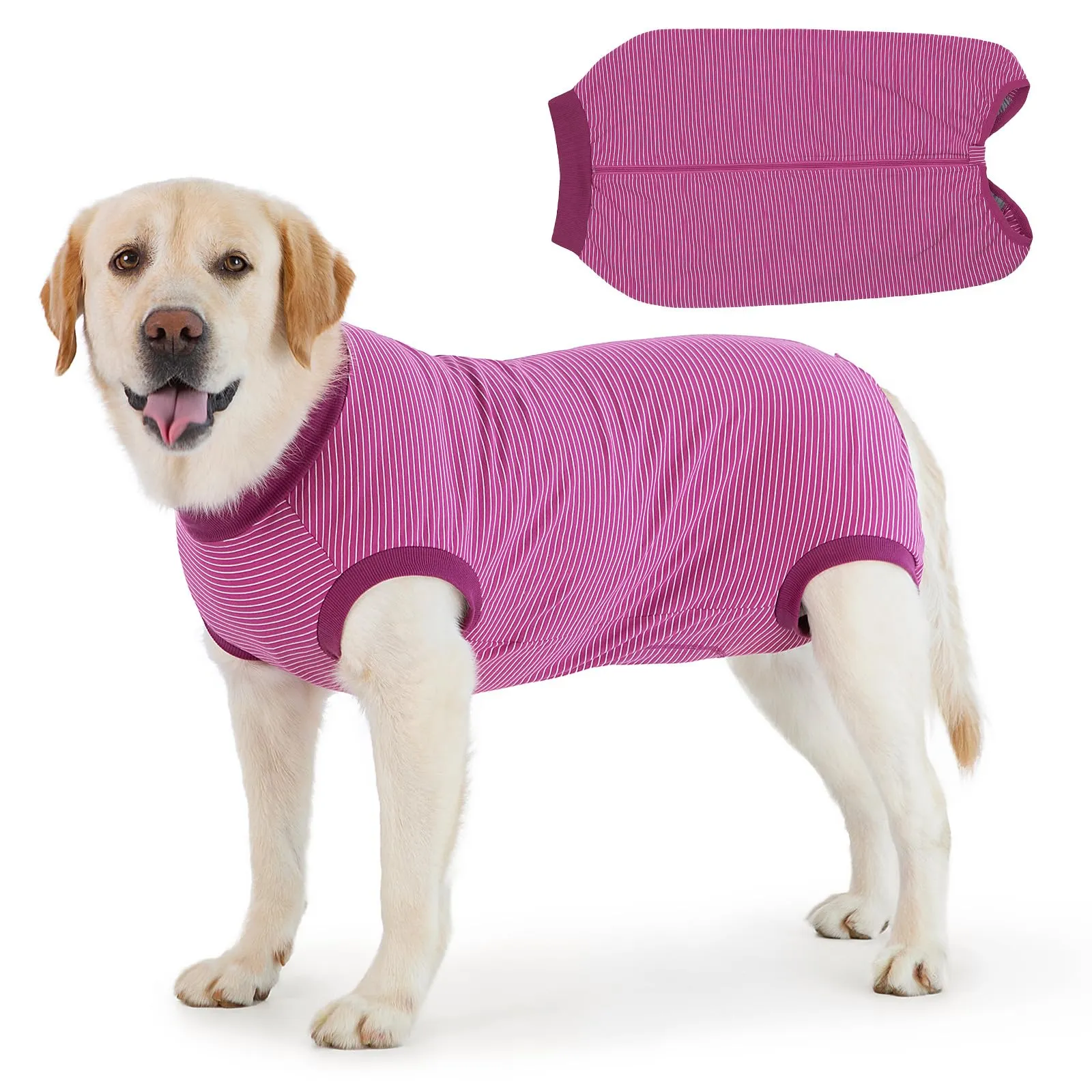 Cyponpy Tutina Post Operatoria per Cani, Vestito Chirurgico Femmina, Tuta Recupero Pigiama, Taglia L, Fucsia - immagine 1