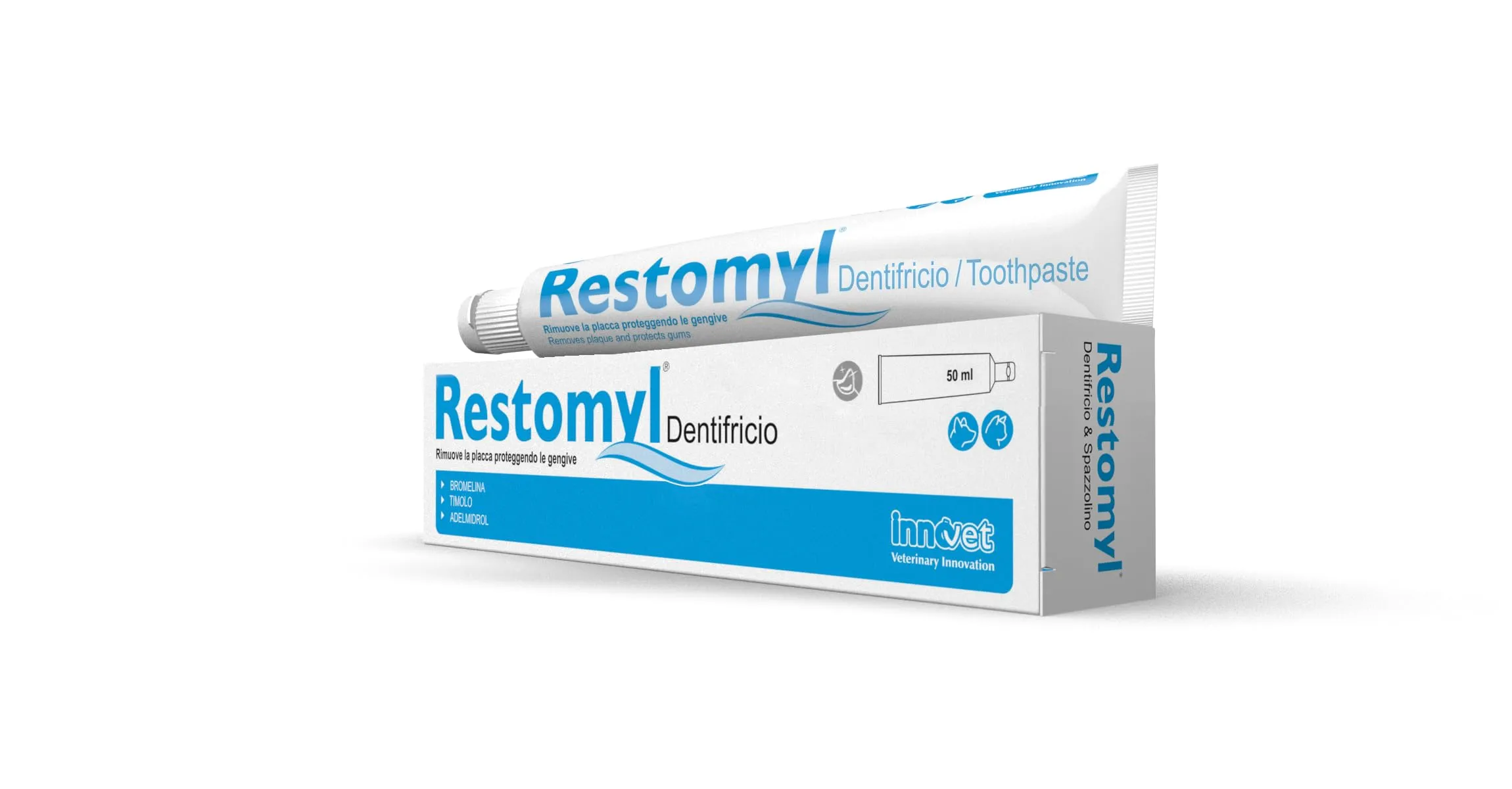 Innovet Restomyl Dentifricio per Cani e Gatti, 50 ml - immagine 1