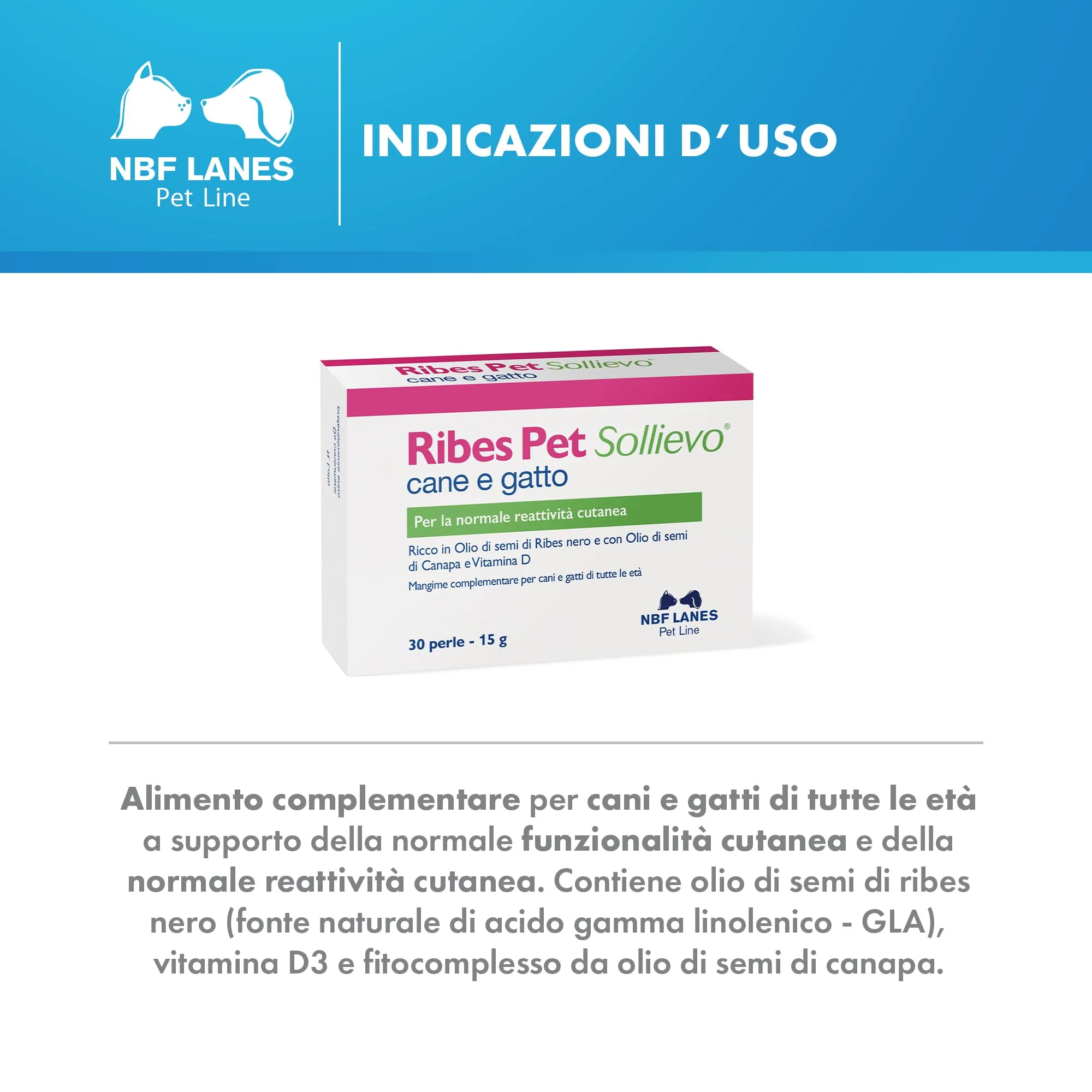 NBF Lanes Ribes Pet Sollievo Cane e Gatto, 30 Perle Appetibili - immagine 3