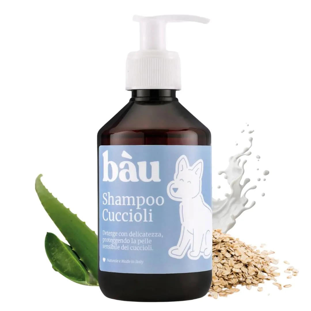 Bau Shampoo Cuccioli Cane Delicato con Aloe Vera, Avena e Pantenolo, 250ml - immagine 1