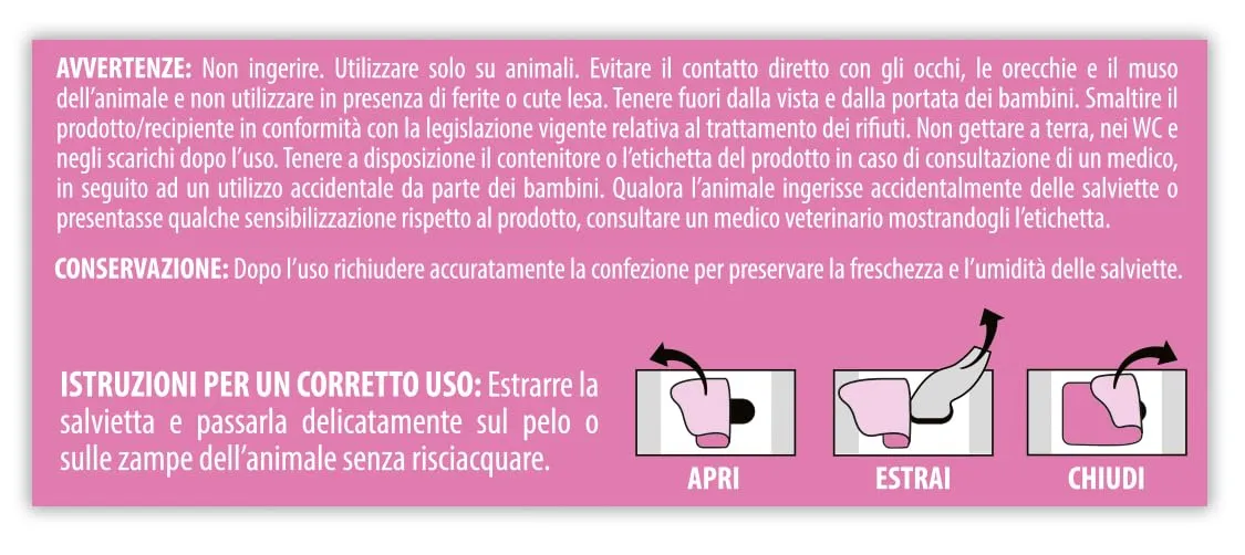 F & F Active Pet Salviette Multiuso con Clorexidina, 20 Salviette - immagine 4