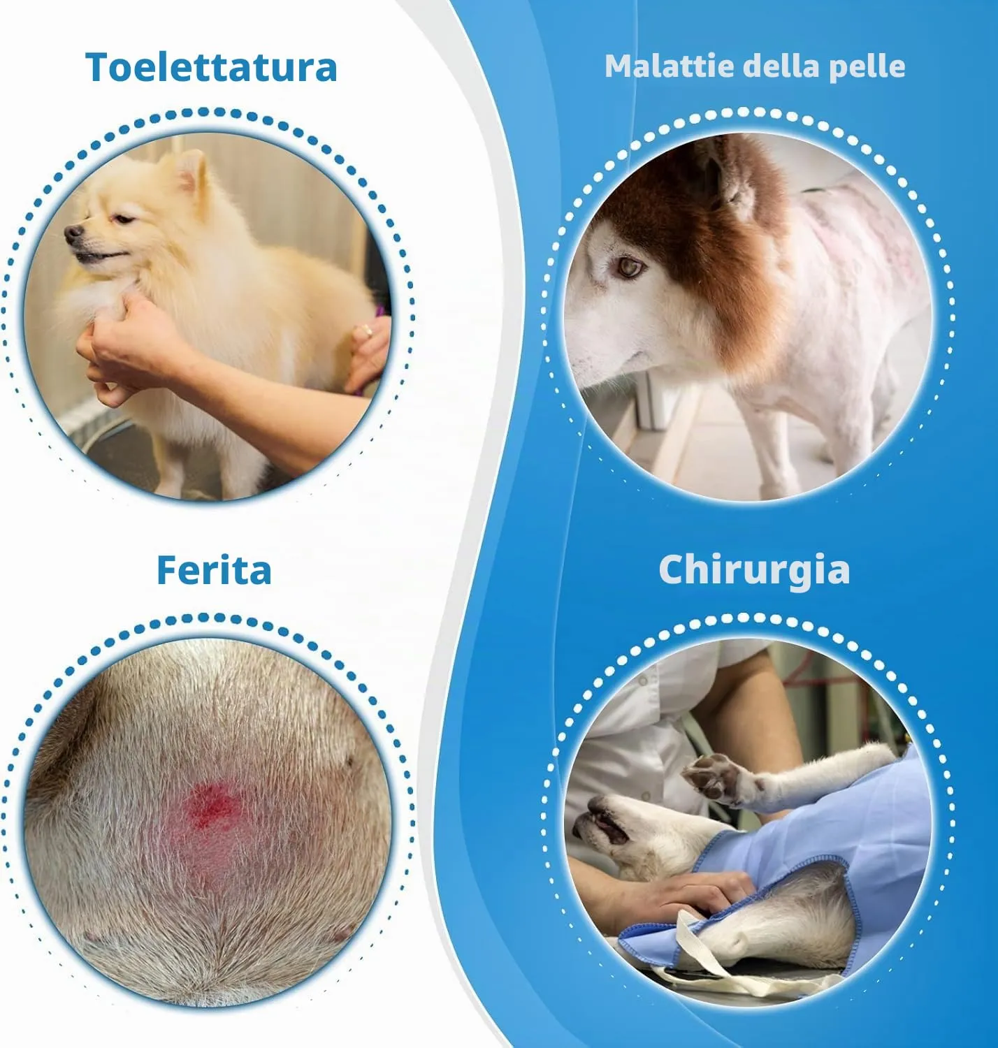 ICOYEA Collare Elisabettiano Morbido Traspirante per Cani e Gatti, Protettivo per Recupero Postoperatorio, Size 6 - immagine 5