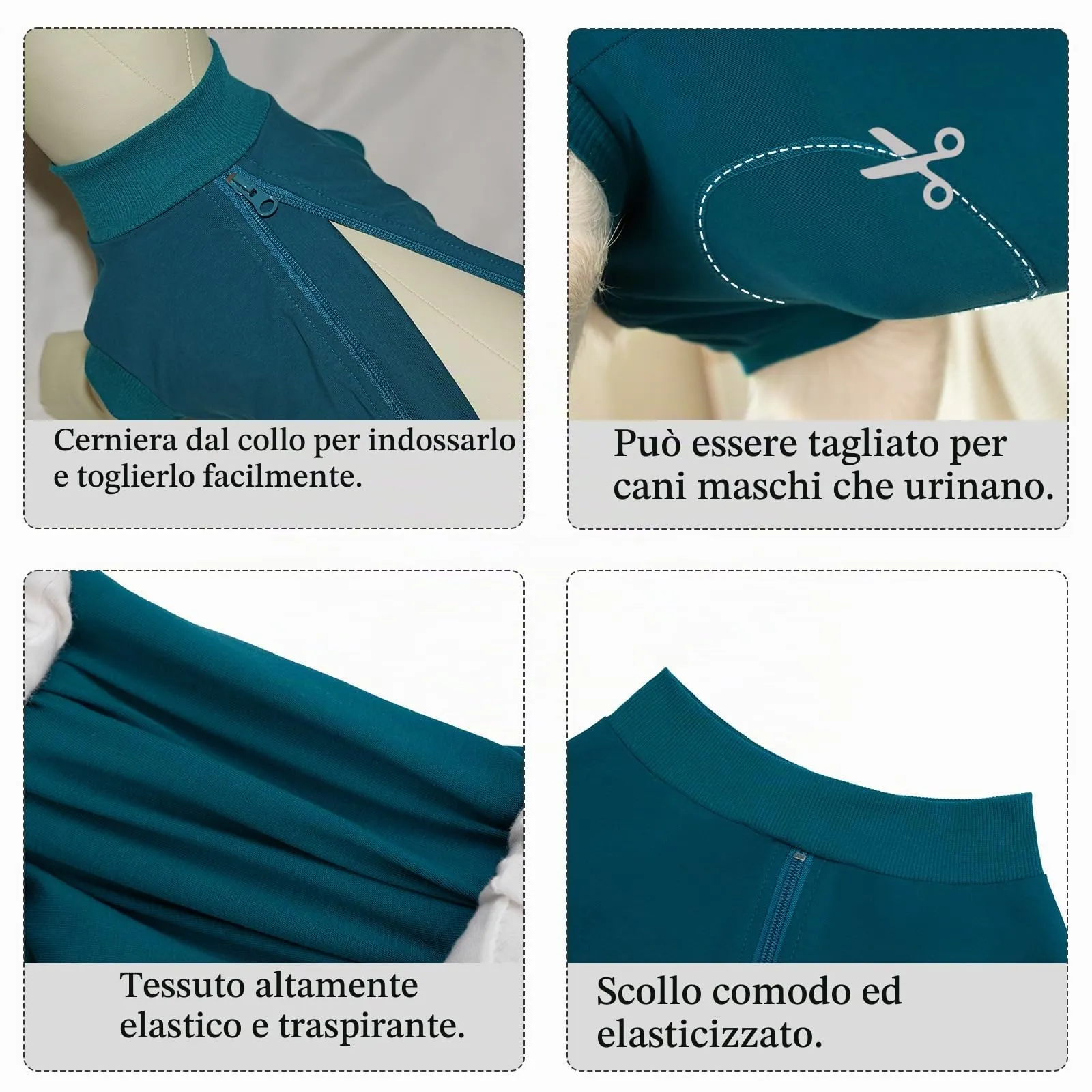 Cyponpy Tutina Post Operatoria per Cani, Vestito Chirurgico Femmina, Tuta Recupero Pigiama, Alternativa al Collare Elisabettiano - immagine 4