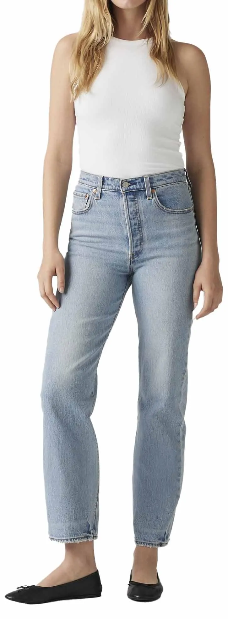Levi's Ribcage Straight Ankle Jeans, Let's Share, 28W / 31L - immagine 5