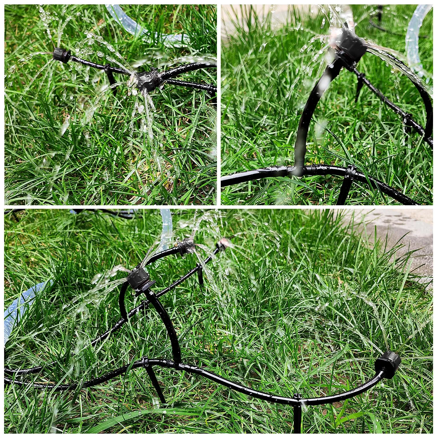 VooGenzek Kit Irrigazione a Goccia Automatico 120 Pezzi 4/7mm, 40 Gocciolatori Regolabili, 40 Connettori a T e 40 Staffe per Tubo, Nero - immagine 6