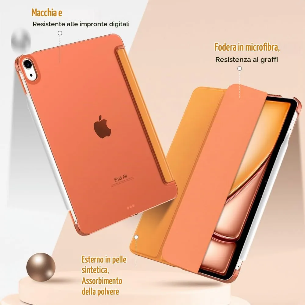 TiMOVO Cover per iPad Air 11" (M4/M3/M2, 5a/4a Gen), Albicocca - immagine 4