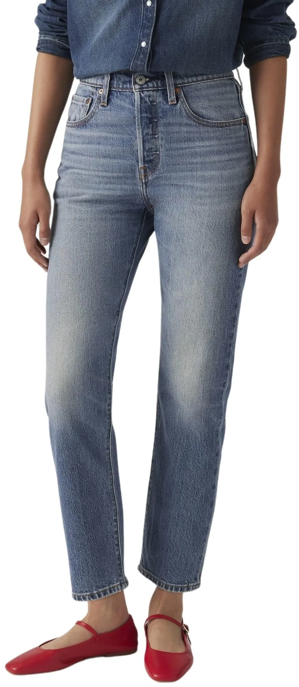 Levi's 501 Crop Jeans, Scanned Answers, 26W / 30L Donna - immagine 1