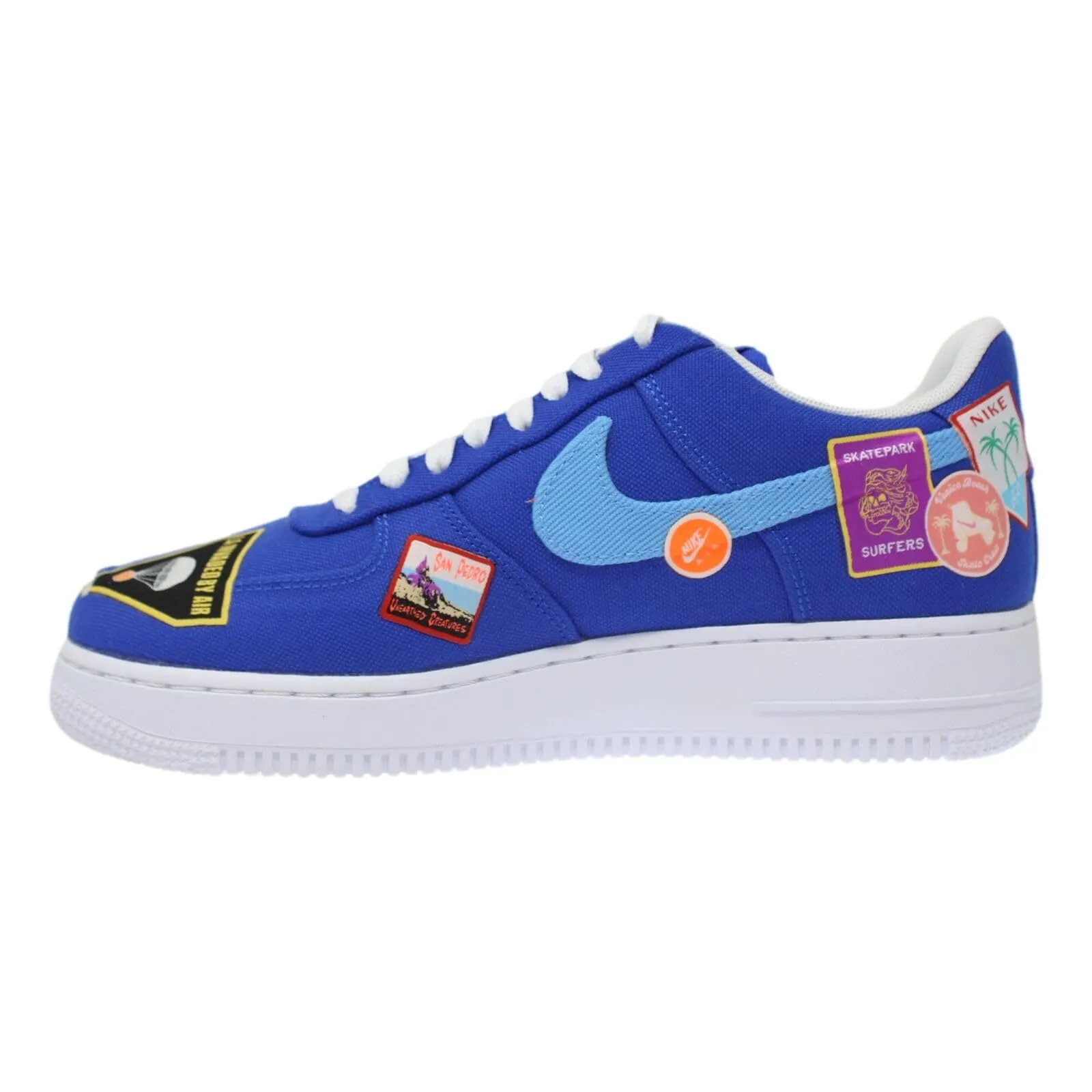 Nike Air Force 1 '07 CT2302 003 Pebbled Leather Pure Platinum Racer Blue University Blue, 42 EU - immagine 2