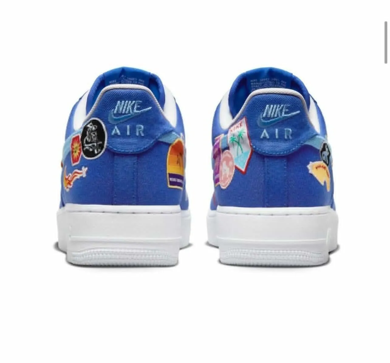 Nike Air Force 1 '07 CT2302 003 Pebbled Leather Pure Platinum Racer Blue University Blue, 42 EU - immagine 5